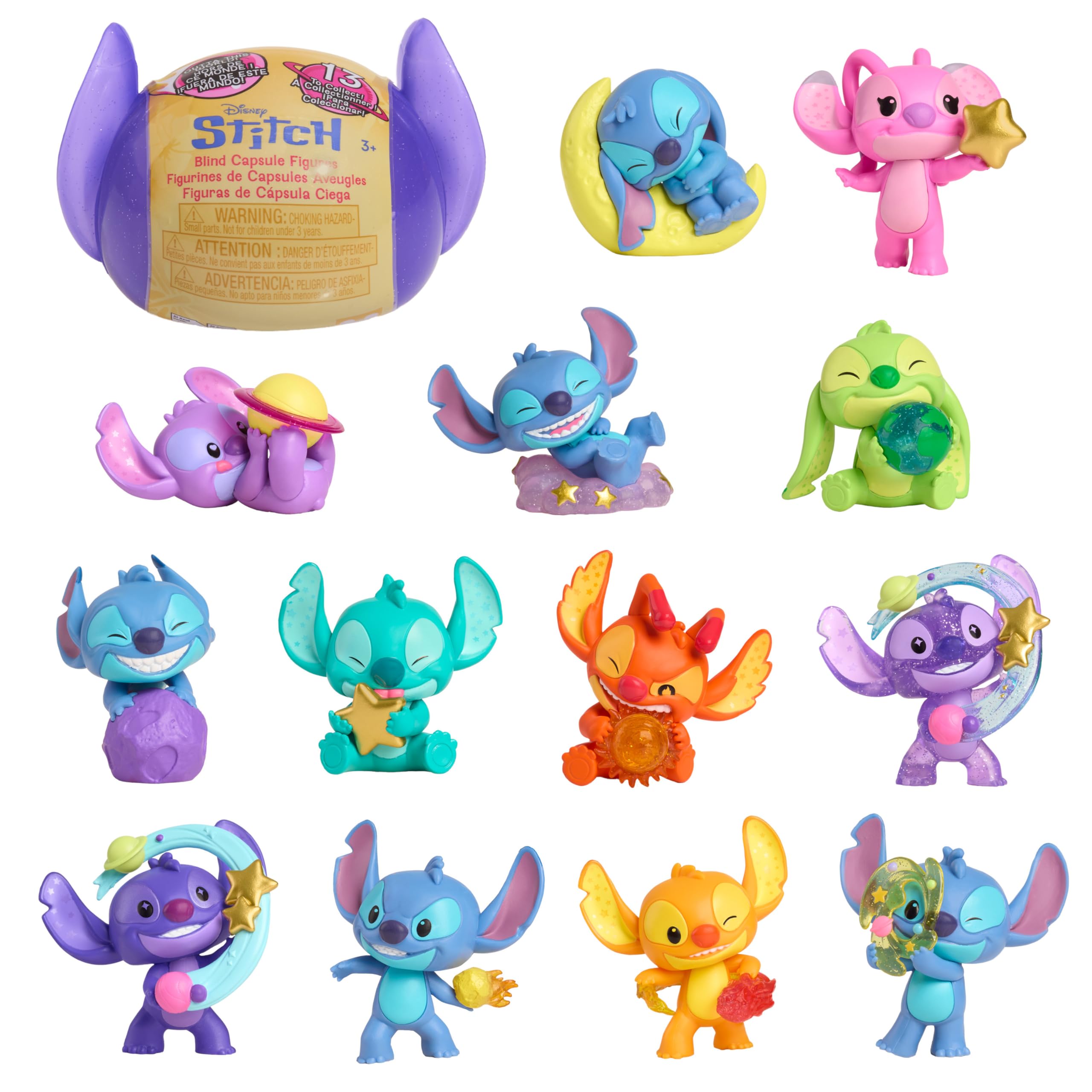 Disney Stitch Outta This World Collectible Mini Figure Capsule - Blind Surprise with 13 Kawaii Figures, Ages 3+ 8