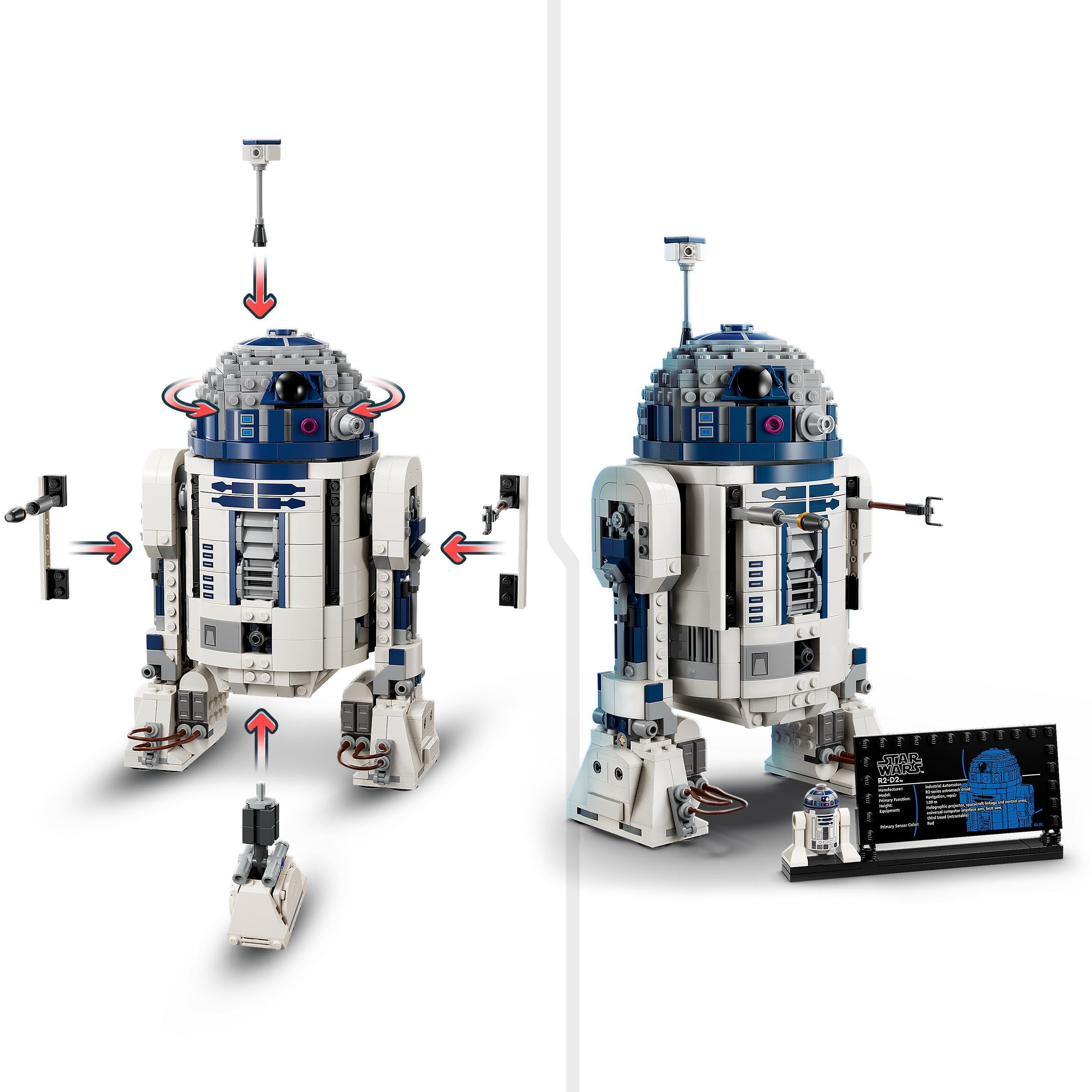 LEGO Star Wars R2-D2 Building Set - 1050-Piece Model with Minifigures for Ages 10+ 3