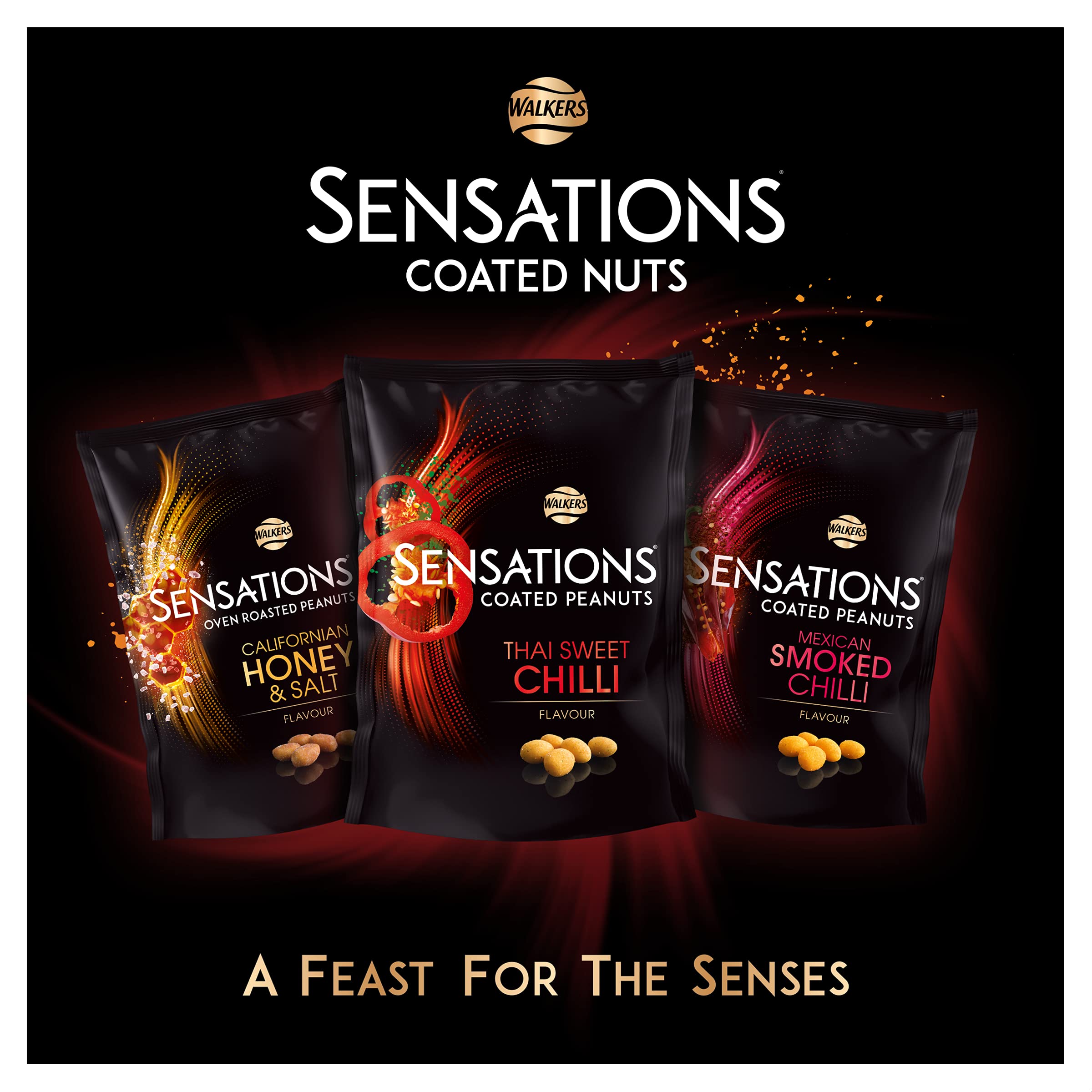 Sensations Smoked Chilli Coated Sharing Peanuts - 150g Snack Pack | Suitable for Vegetarians 3