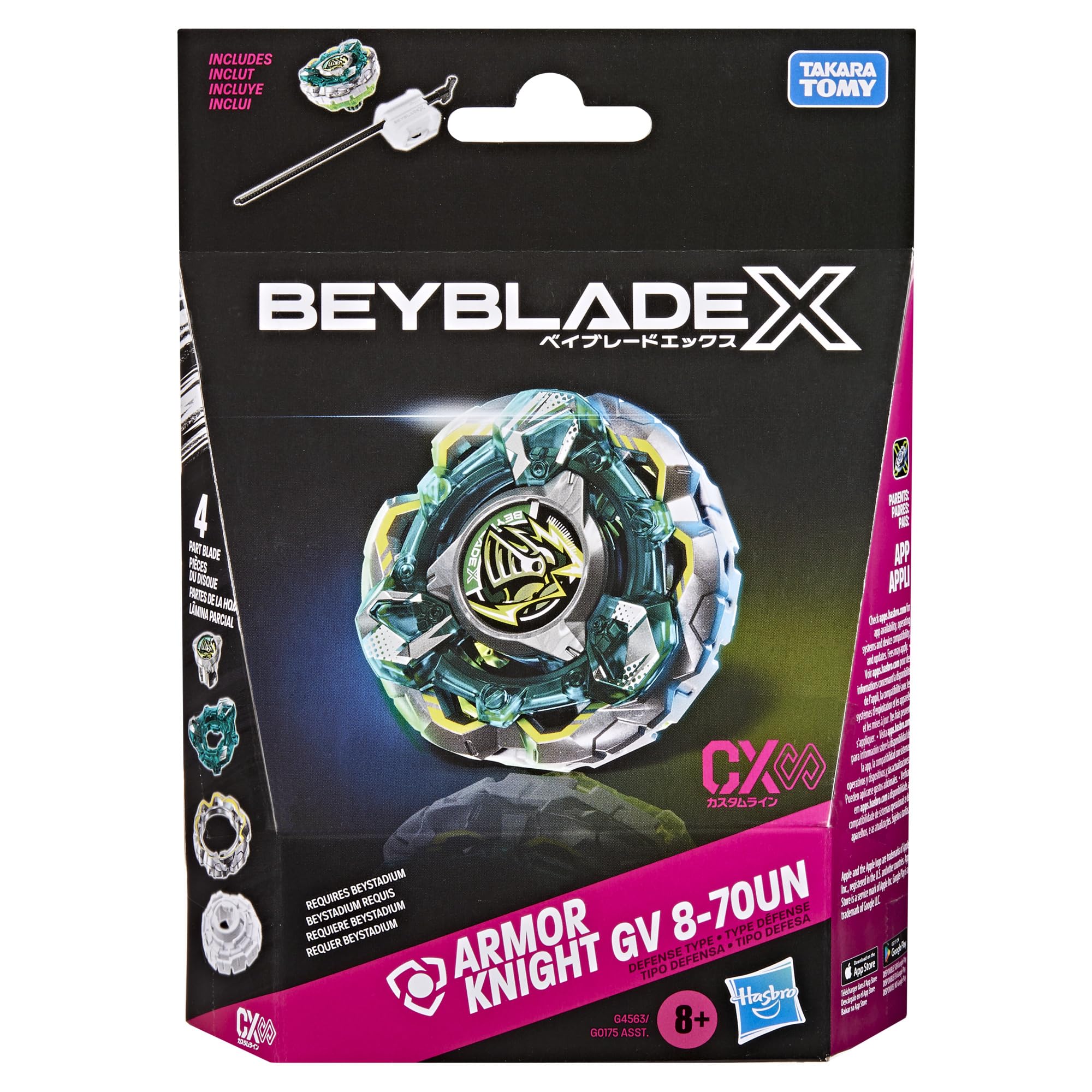 Hasbro Beyblade X Fortress Knight GV 8-70UN CX Infinity Starter Pack Set | Right-Spin Defense Type | Ages 8+ 6