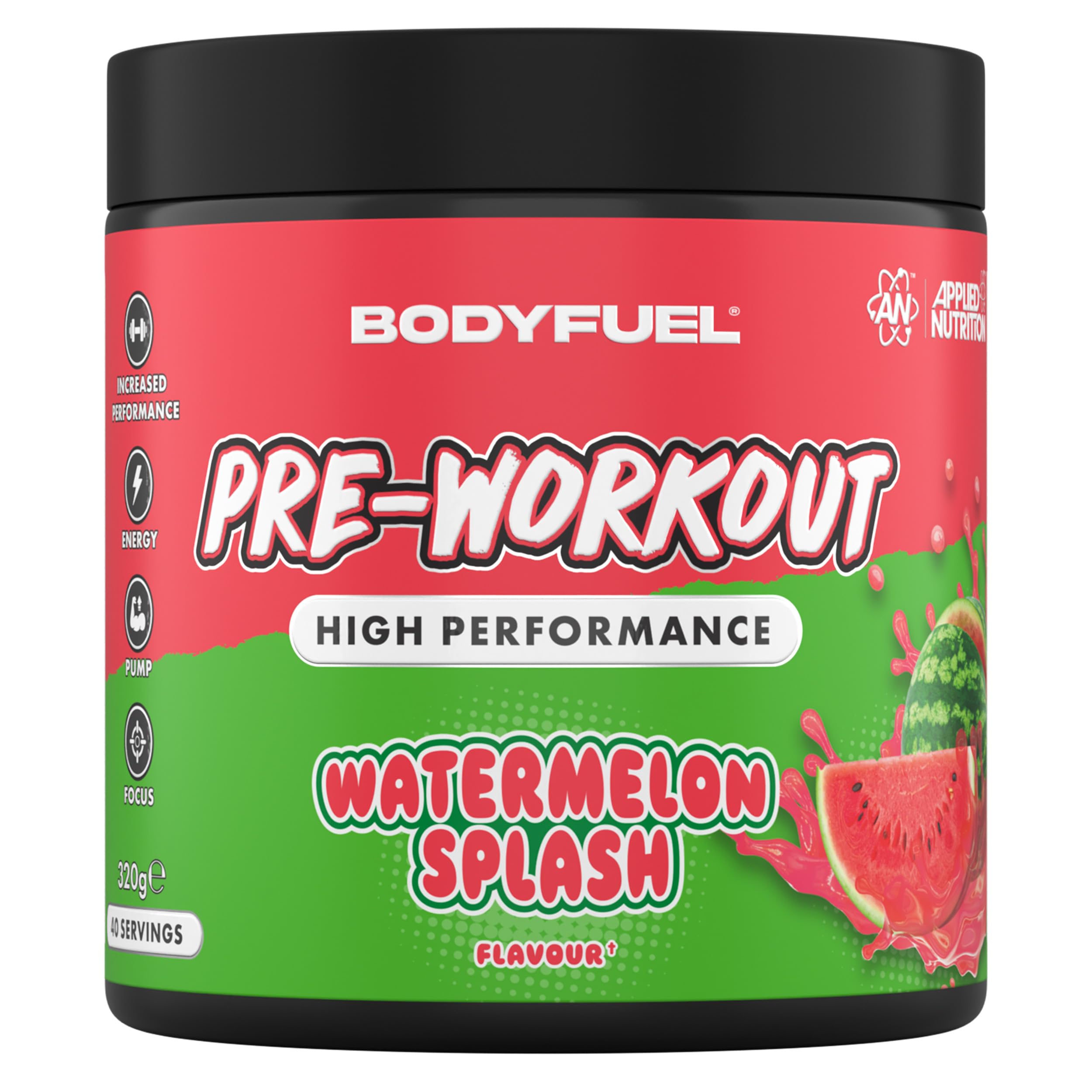 Applied Nutrition BodyFuel Pre Workout Powder for Energy & Muscle Growth | 40 Servings, 320g Tub