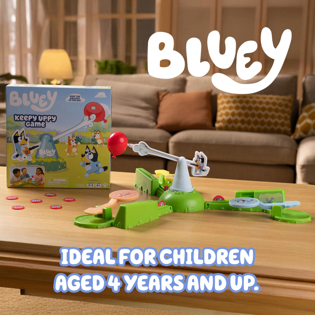 Bluey 90973 Keepy Uppy-Spiel. Luft bewahren. Inklusive motorisiertem Ballon. 2-3 Spieler.