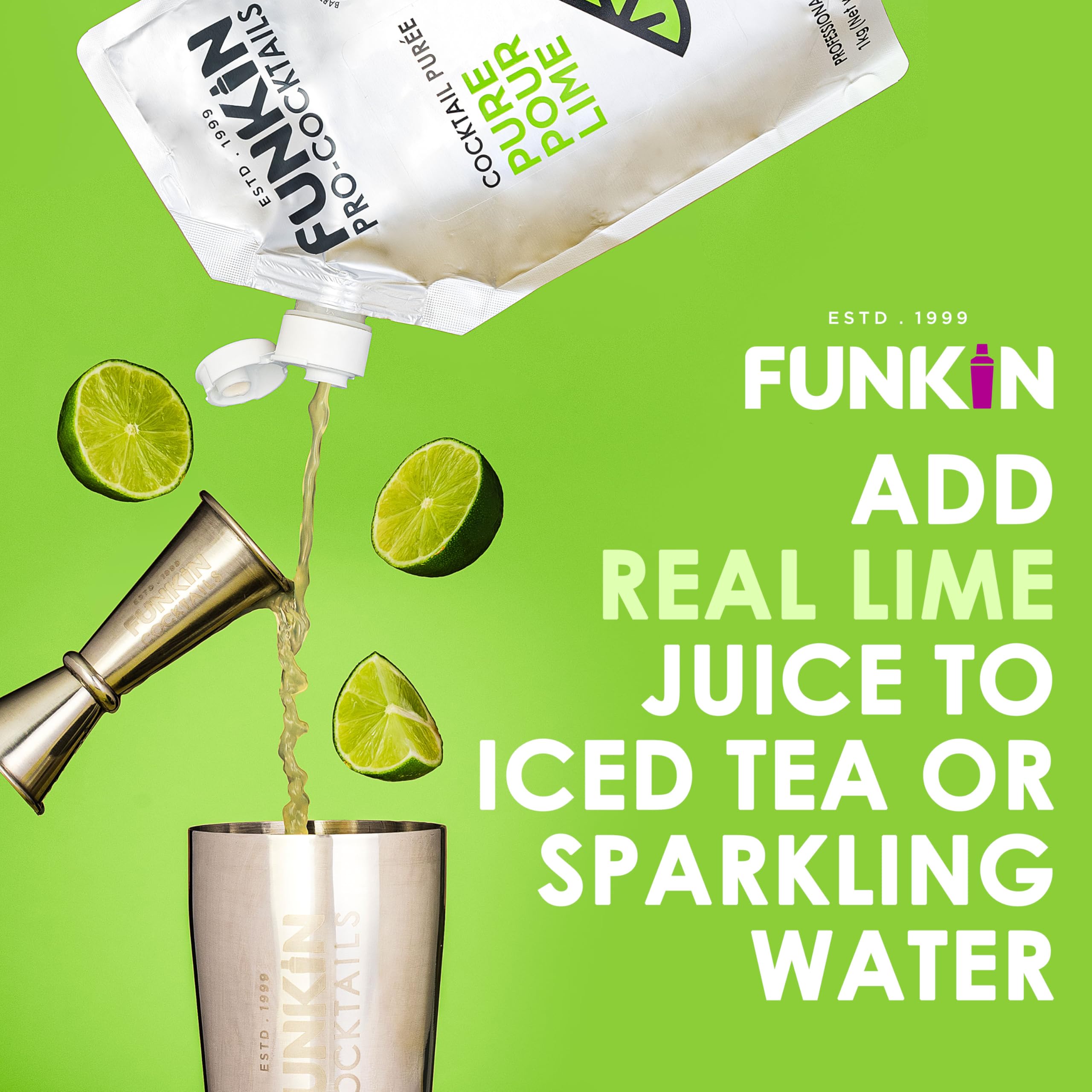 Funkin Pro Pure Lime Juice für Cocktails, Kochen &amp; Backen, echter Fruchtsaft 4