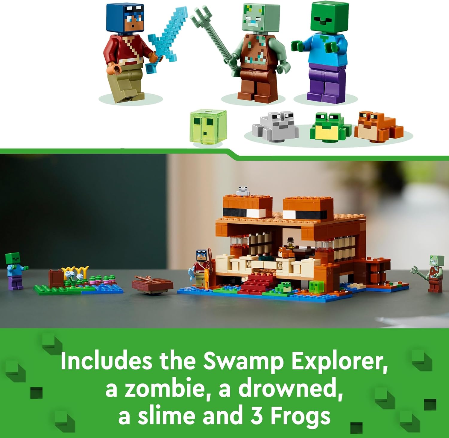LEGO Minecraft The Frog House Building Set - 400-Piece Playset for Kids 8+