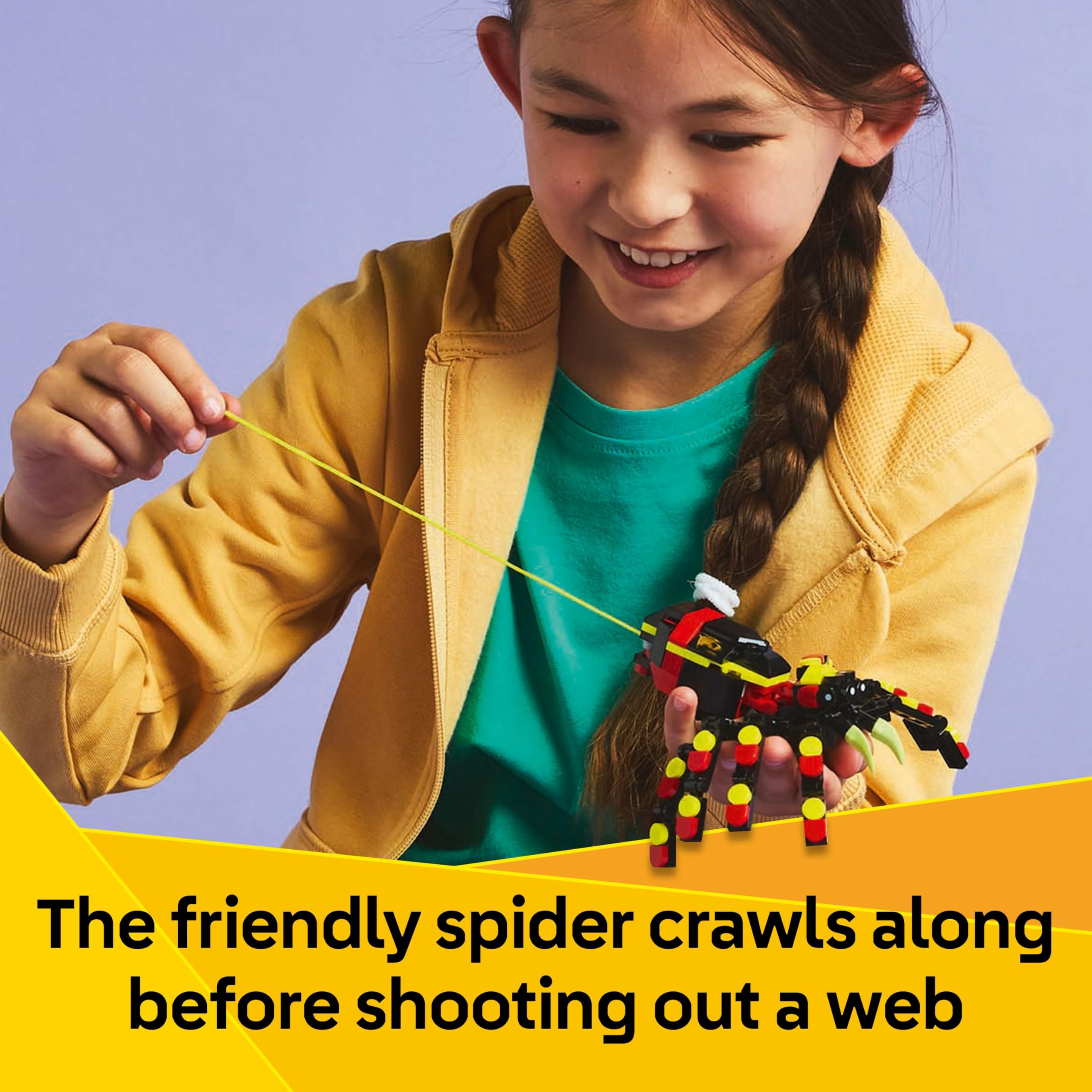 LEGO Creator 3in1 Wild Animals: Surprising Spider Toy Set 31159 | Ages 7+ | 3 Models in 1 3