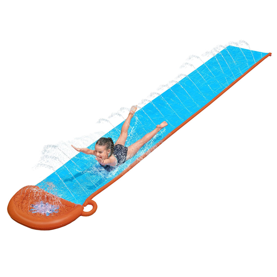 Toboggan aquatique simple Bestway H20GO, glissade et toboggan gonflables de 4,88 m avec arroseurs intégrés