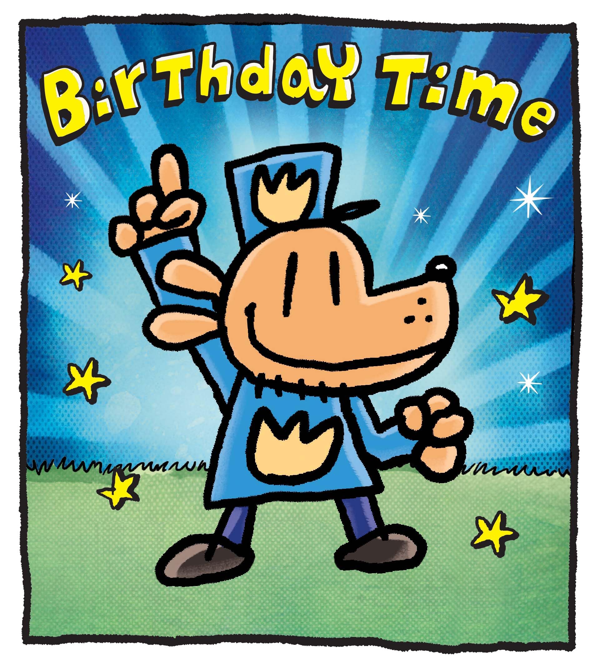 Danilo Promotions LTD Dog Man Birthday Card for Children | Standard Size | 50% Recycled Content