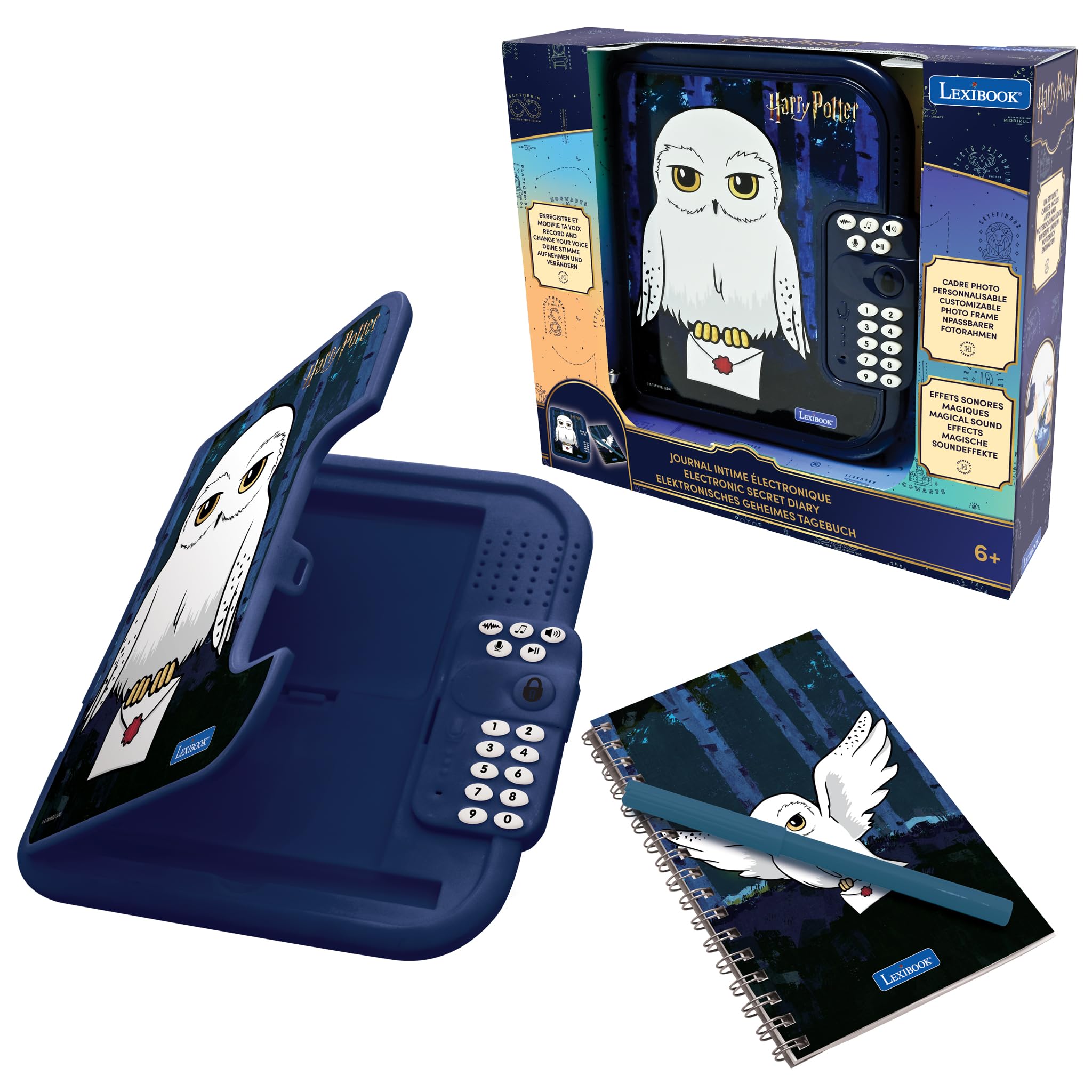 LEXIBOOK Harry Potter Hedwig Electronic Diary with Pen and Notebook
