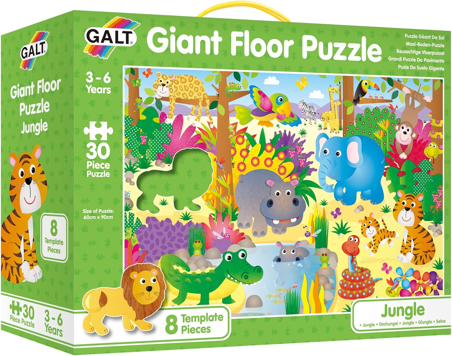 Galt Toys Giant Floor Puzzle - Jungle, 30-Piece Educational Puzzle for Kids Ages 3-6 1