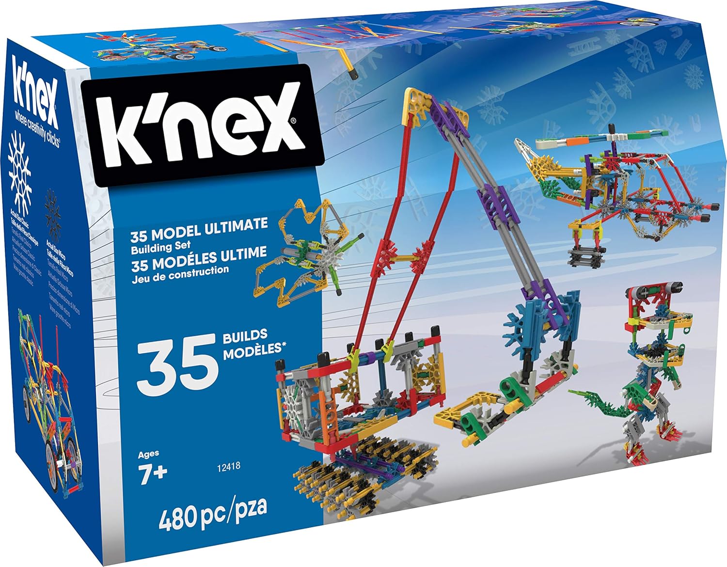 K'NEX 12418 Imagine 35 Model Ultimate Building Set - 480-Piece STEM Construction Toy for Kids 7+ 1