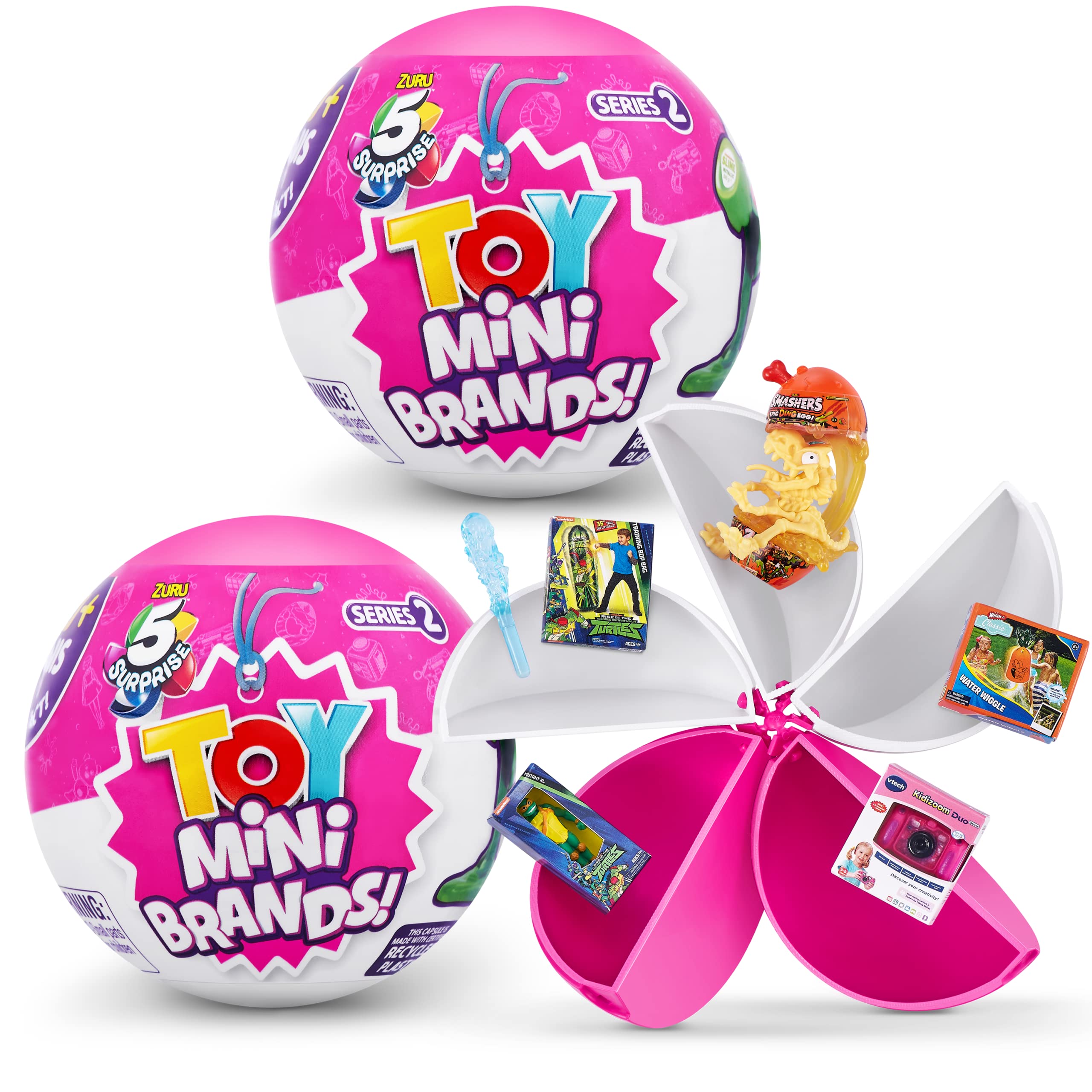 Mini Brands Toy Minis Series 2 Wave 2 - Mystery Capsule Collectible Figures (2 Pack)