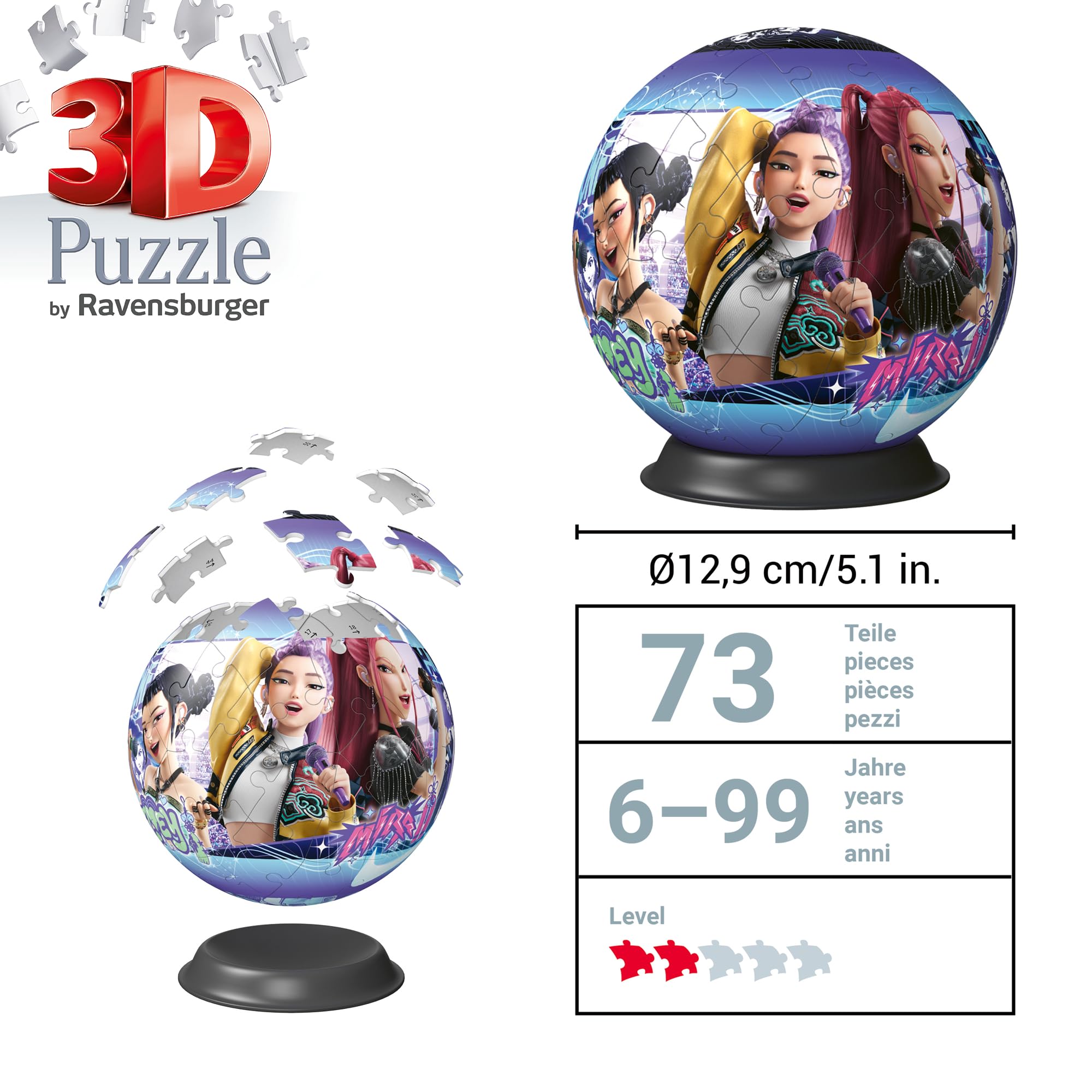 Ravensburger K-Pop Demon Hunters 3D Jigsaw Puzzle - 72 Pieces 4