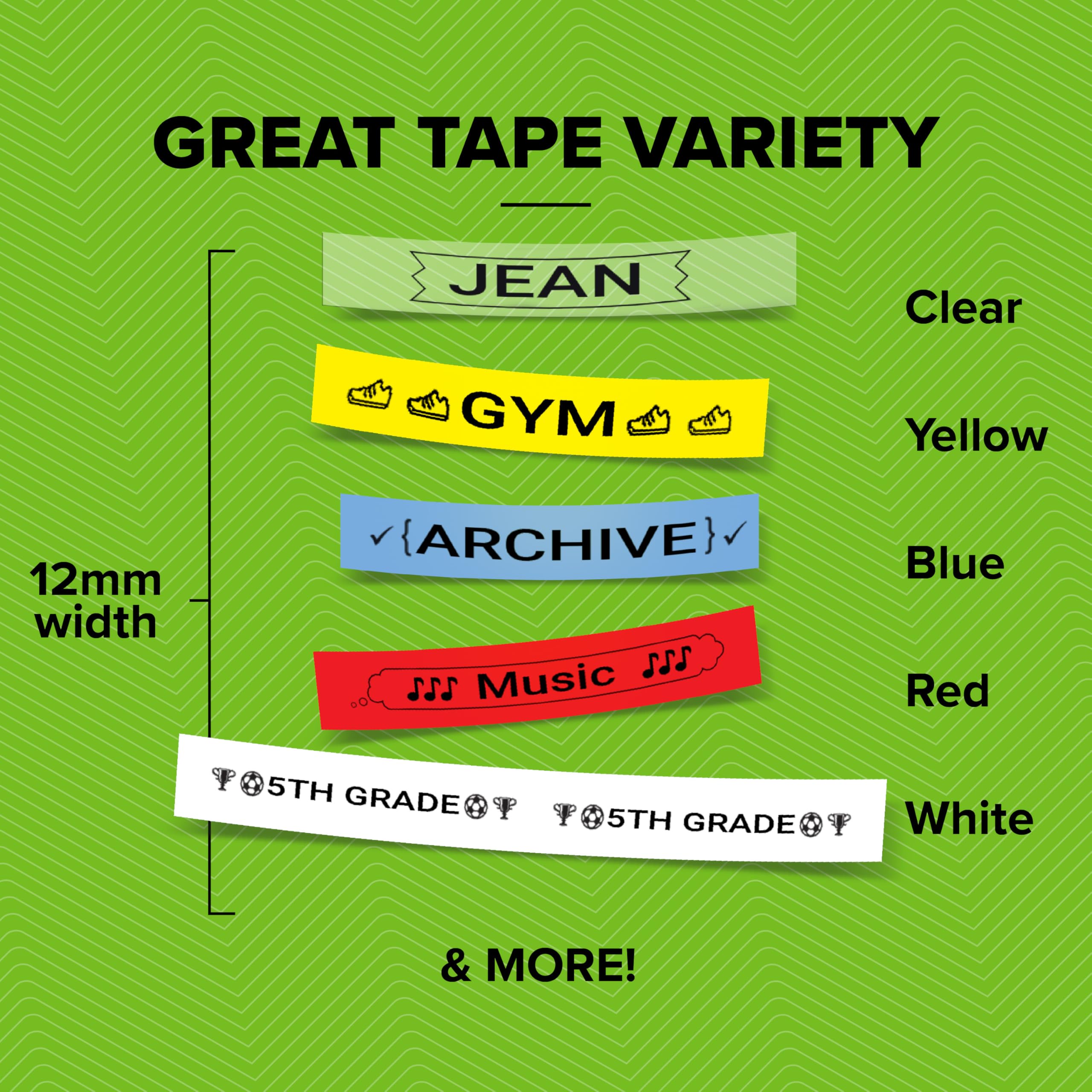 Dymo LetraTag Paper Labels | Black Print on White | 12 mm x 4 m Roll | Model 10697