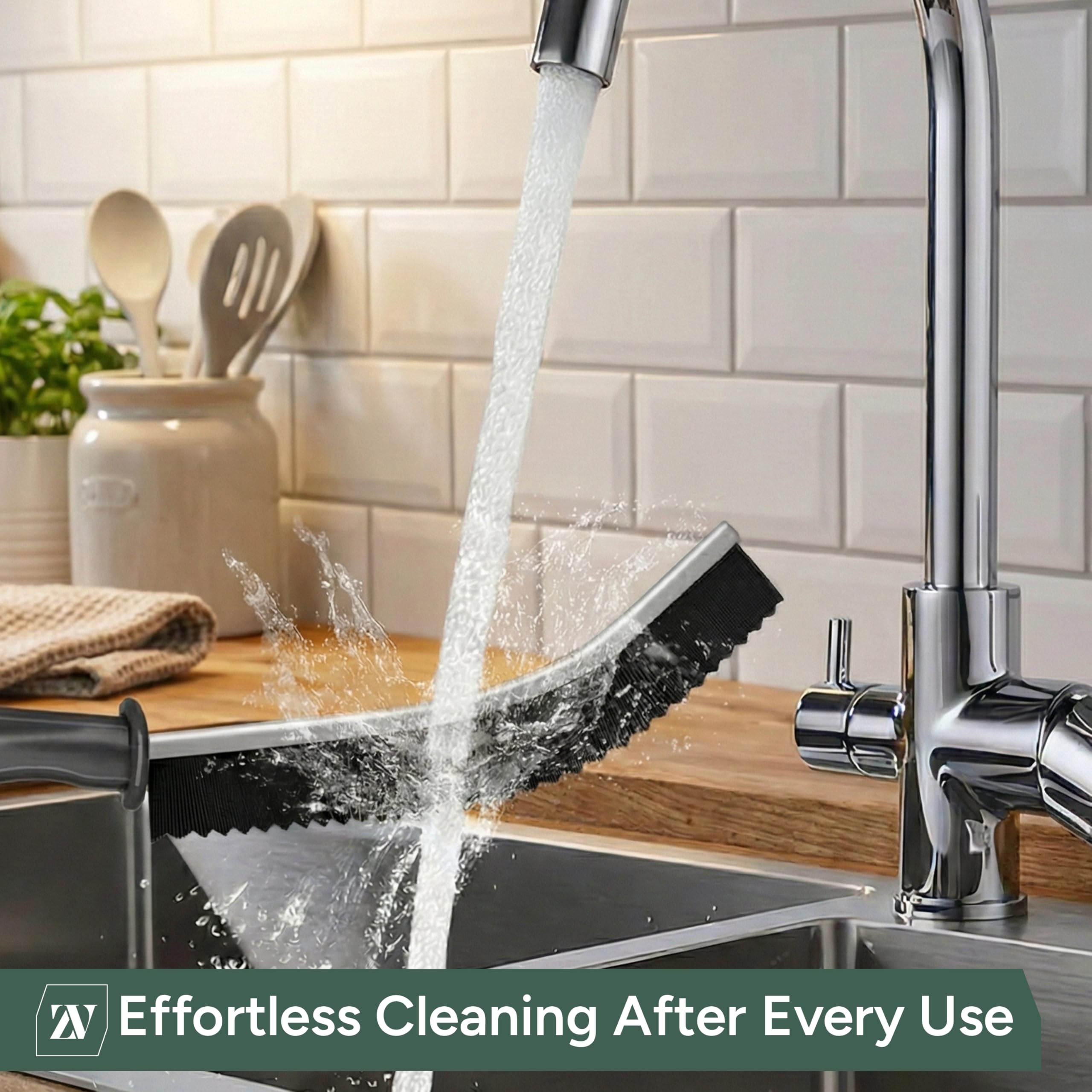 Zuvo Crevice Brush Set - Hard Bristle Gap & Grout Cleaning Tool | 2 Pack | XL Size 6