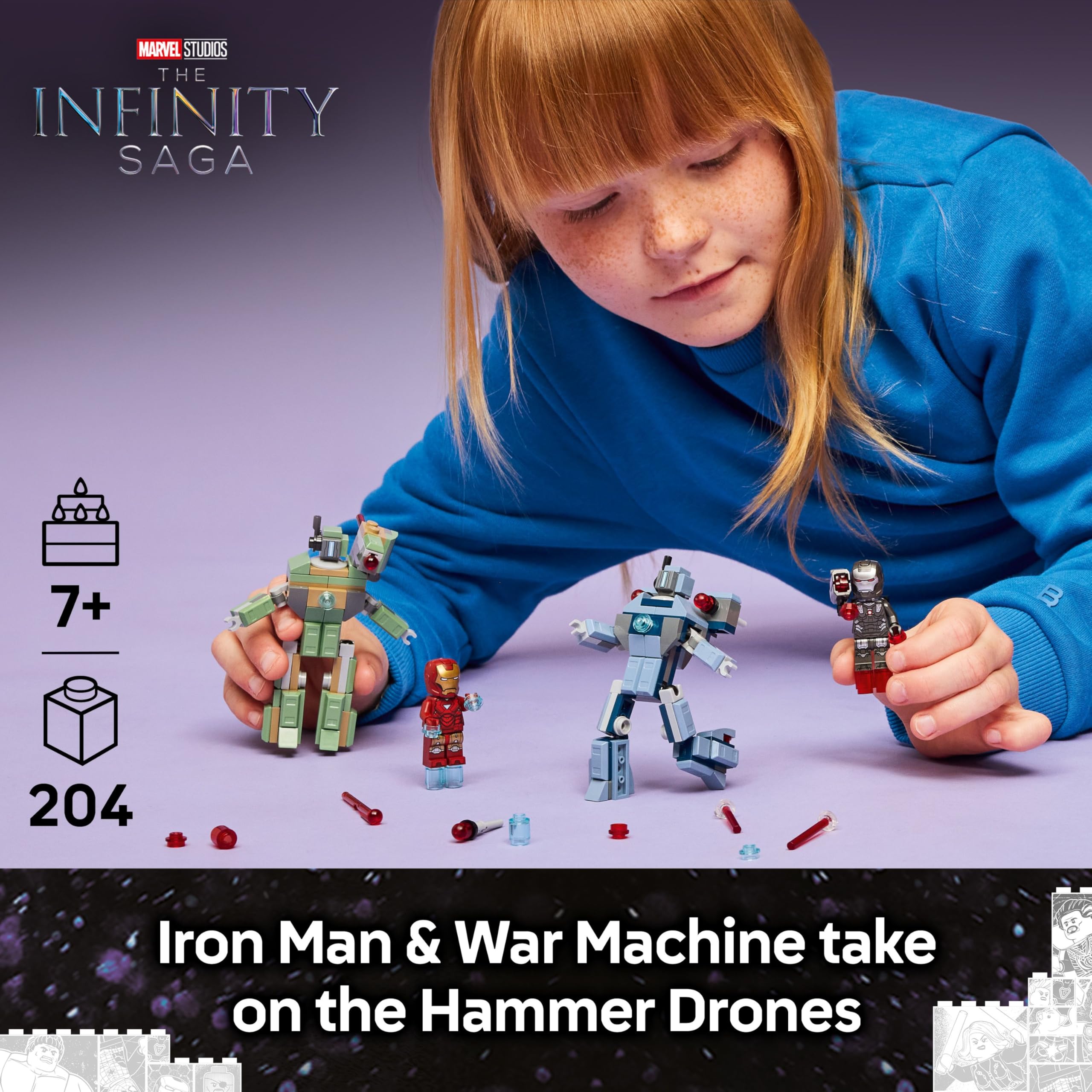 LEGO Marvel Iron Man & War Machine vs. Hammer Drones (76320) - Building Set 7