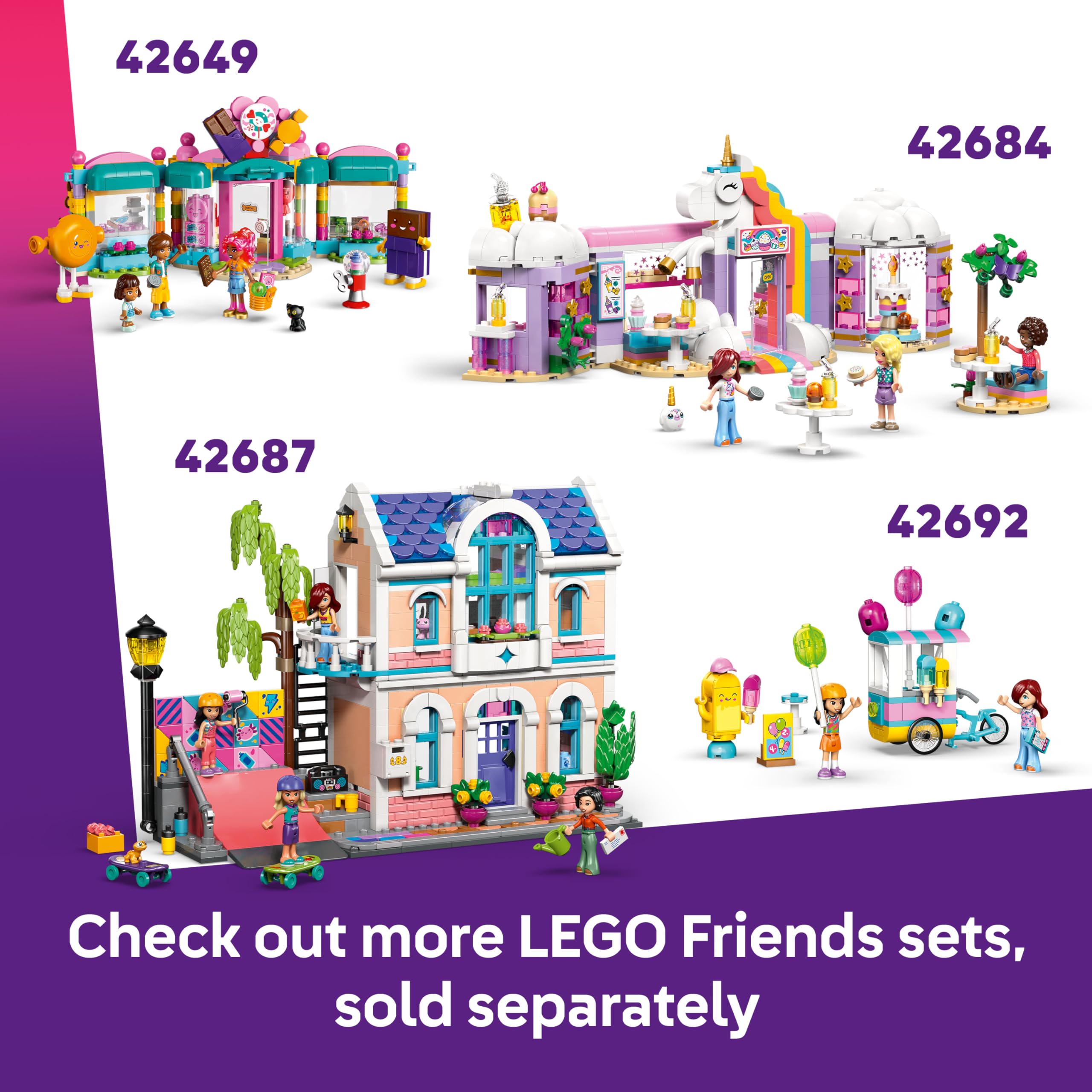 LEGO Friends Heartlake City Mini Supermarket Playset | Ages 5+ | Includes 2 Mini Dolls & Dog 7