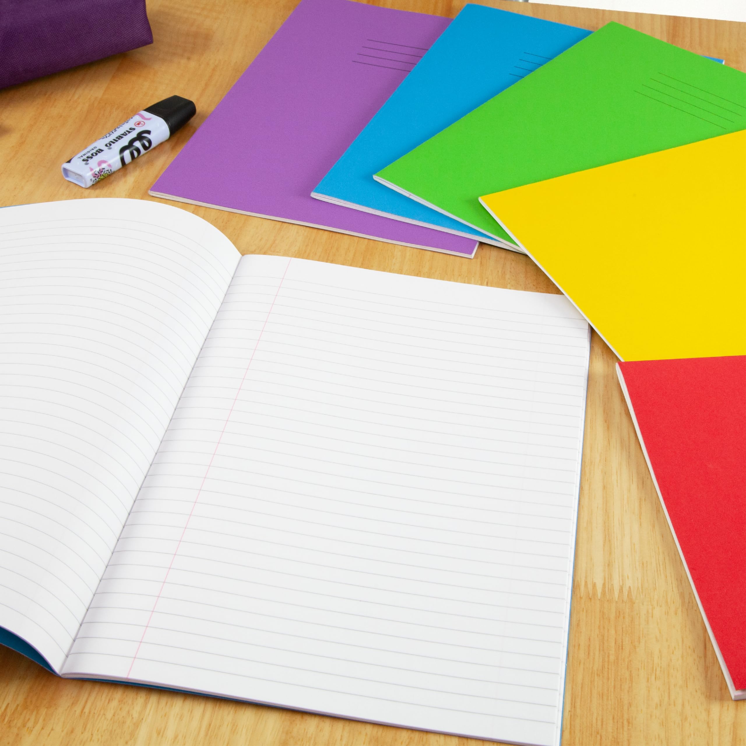 Hamelin A4 Exercise Book - 8mm Ruled & Margin, 48 Pages, Light Blue | Pack of 10 6