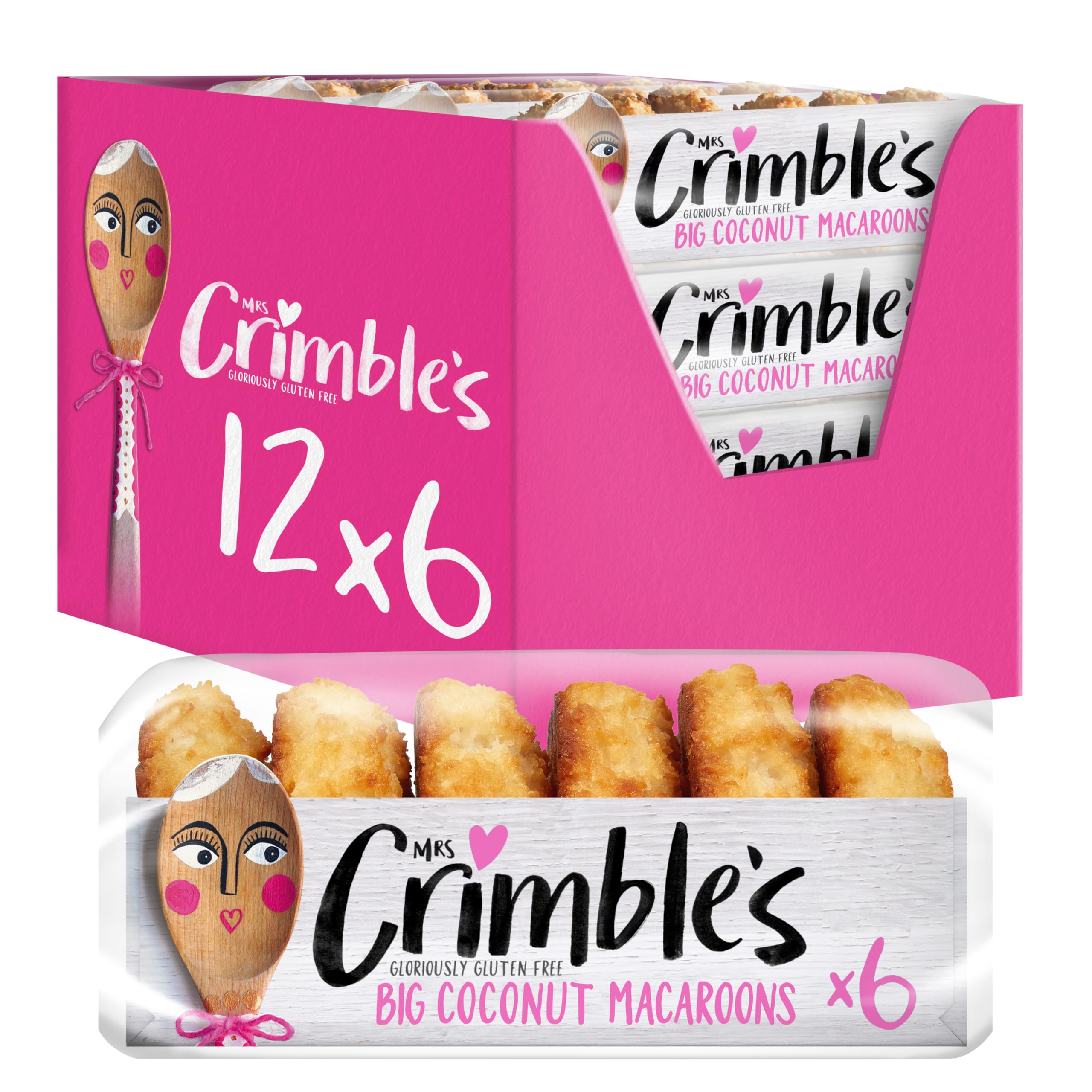 Mrs Crimbles Coconut Macaroons - Gluten-Free, Vegetarian | 6 Count (180g)