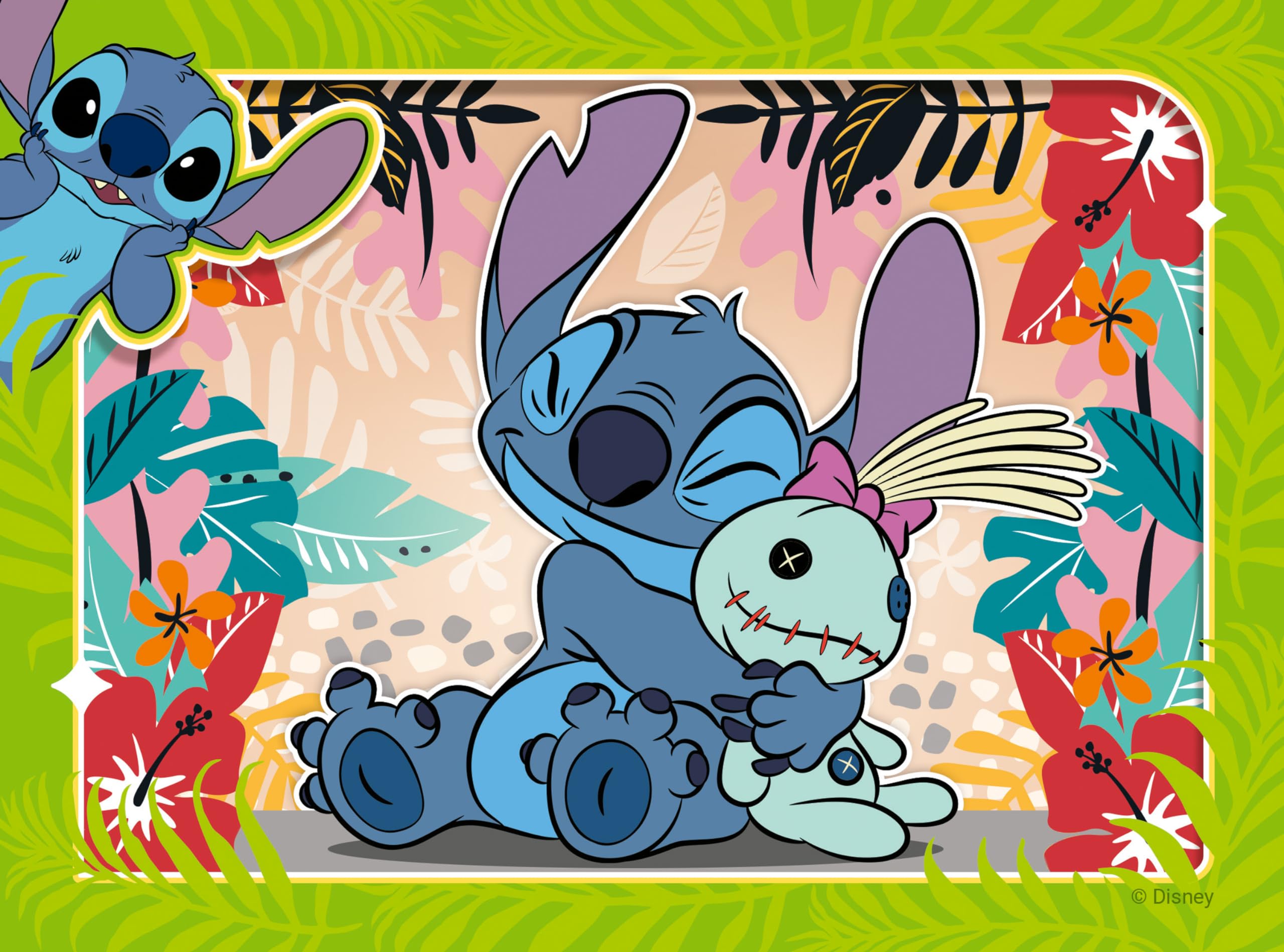 Ravensburger Disney Stitch 4-in-1 Jigsaw Puzzle Set - 72-Piece Progressive Puzzles for Kids Ages 3+ 4