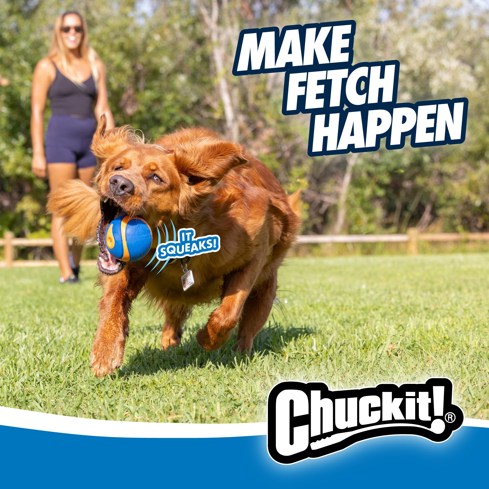 Chuckit! Ultra Squeaker Ball Dog Toy - High Bounce, Floating, Launcher Compatible, X-Large, 1 Pack 7