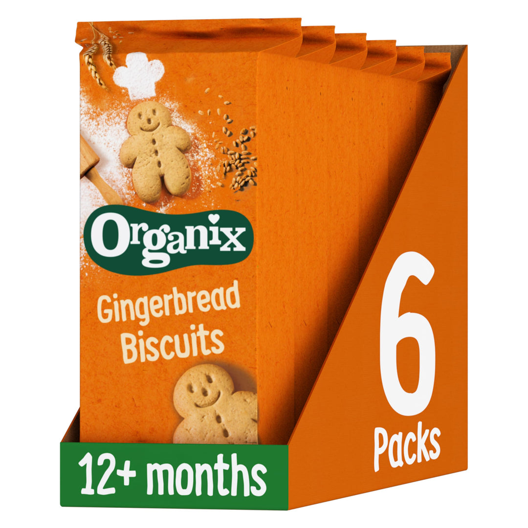 Organix Gingerbread Men Organic Toddler Snack Biscuits 12+ Months 135g