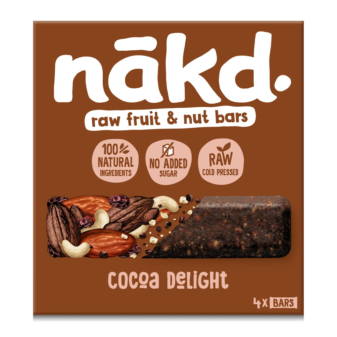 Nakd Cocoa Delight 35g Bar - Case of 48 (12 x 4) - All Natural Vegan Snack