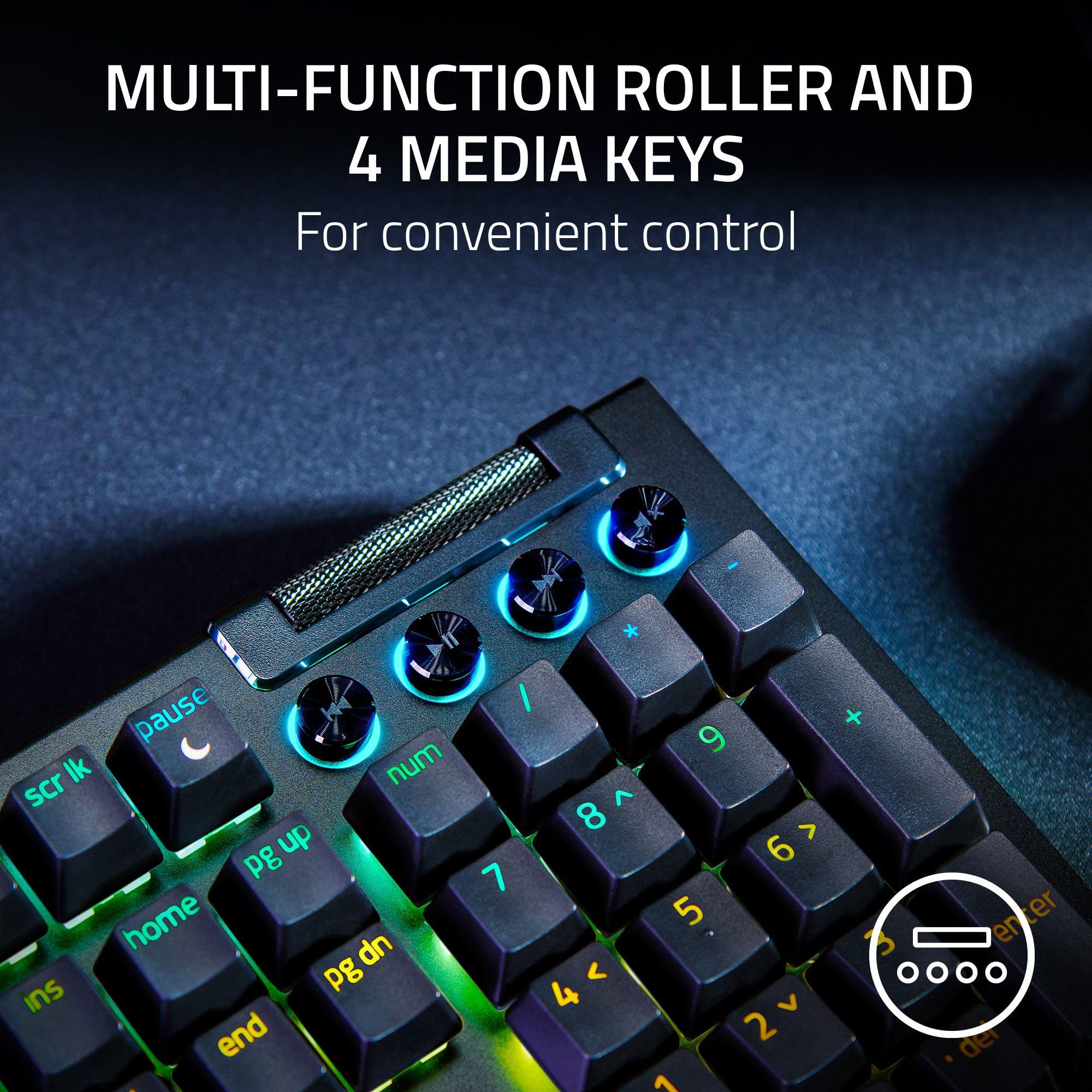 Razer BlackWidow V4 – Mechanische Gaming-Tastatur mit grünem Schalter und Chroma RGB 6