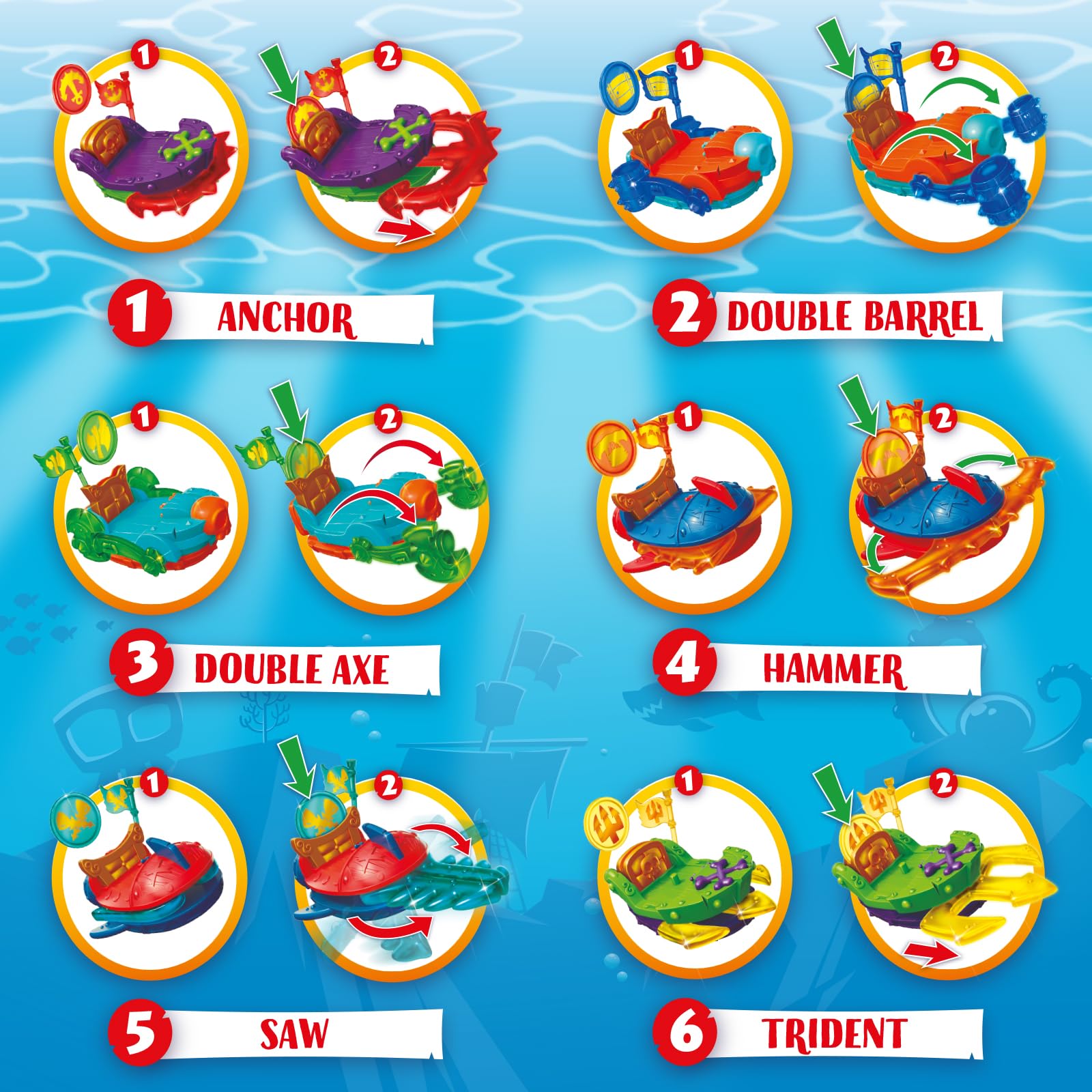 PIRATIX ADVENTURE WORLD Shark Treasure Series Sea Speeder Collectible Boat | Multicolor | Ages 3+ 7