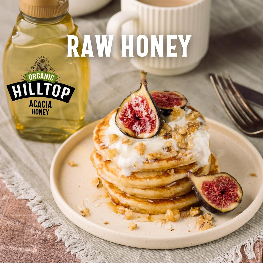 Hilltop Honey - Organic Acacia Honey - Squeezy Bottle - 340g