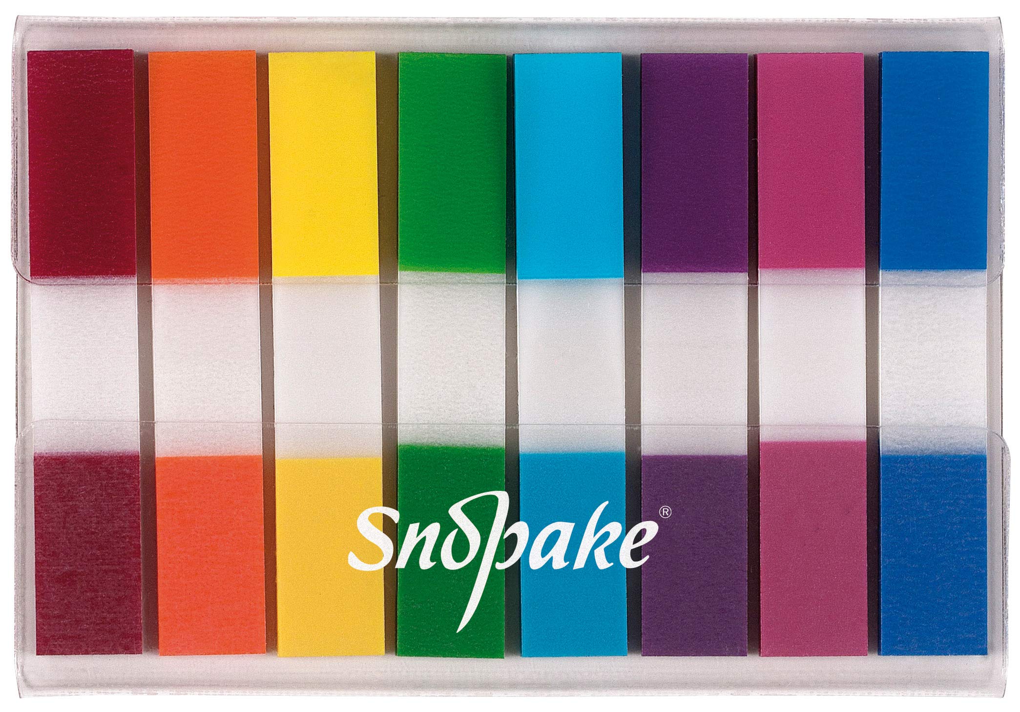 Snopake Index Tab PageMarkers - 160 Tabs, 45 x 8mm | Repositionable Film Highlighter | Assorted Colours 4