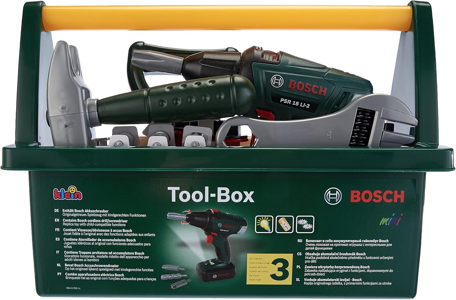 Theo Klein 8429 Bosch Tool Box Set - Battery-Powered Cordless Screwdriver with Light & Sound, 3+ Years 7