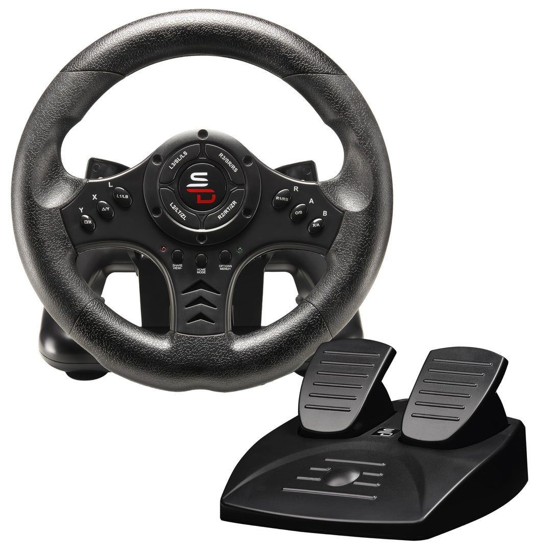Superdrive SV450 Racing Steering Wheel with Pedals & Paddle Shifters for Xbox, PS4, Switch, PC