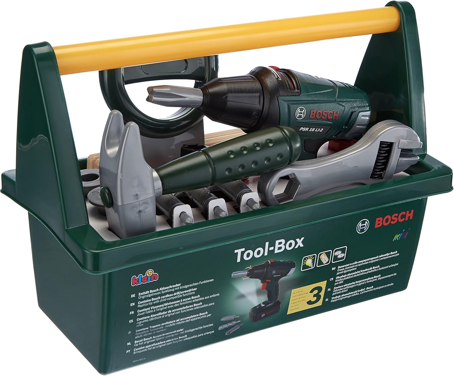 Theo Klein 8429 Bosch Tool Box Set - Battery-Powered Cordless Screwdriver with Light & Sound, 3+ Years 1