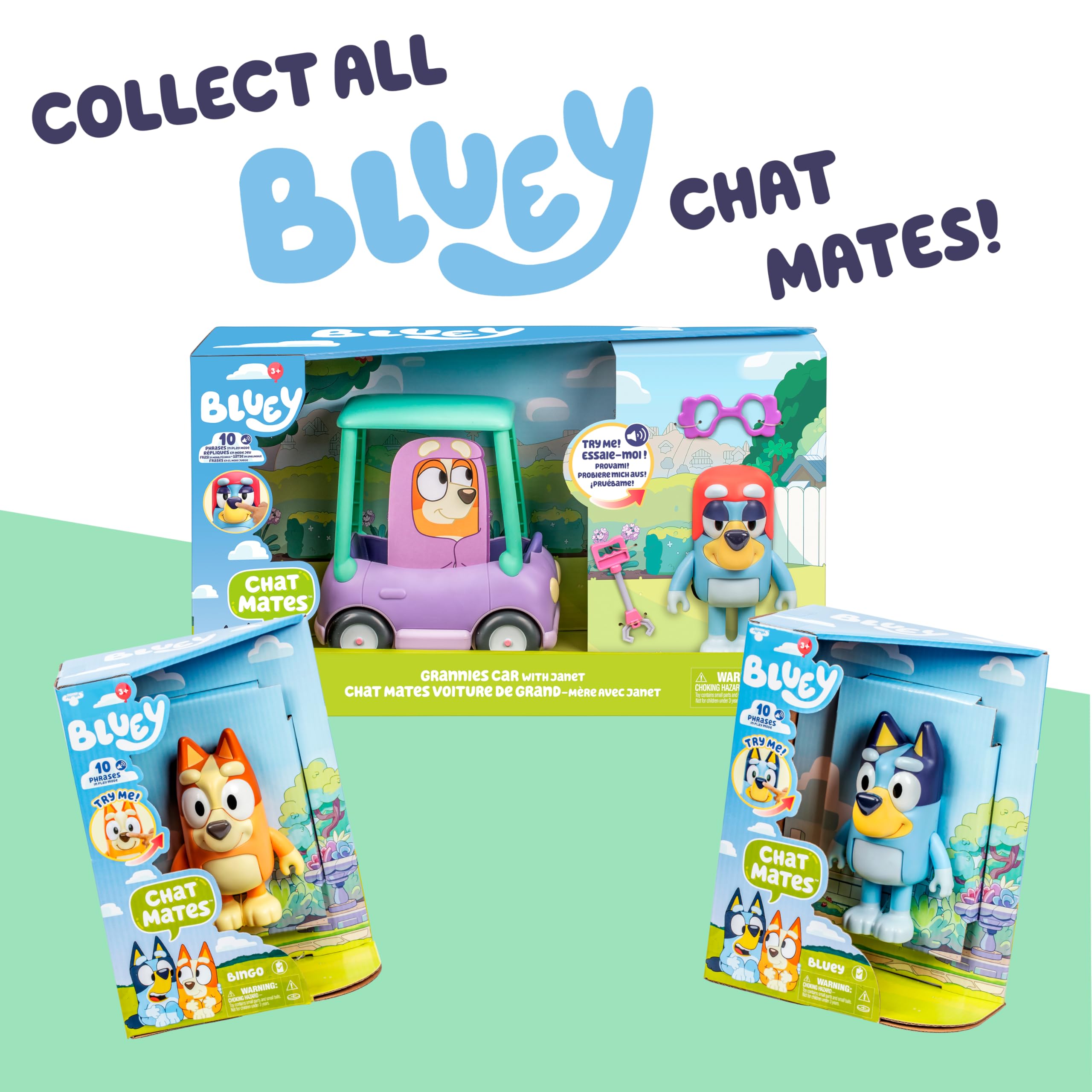 Bluey Chat Mates - Interactive Talking Figure with 10 Phrases, Articulated Arms & Legs 4