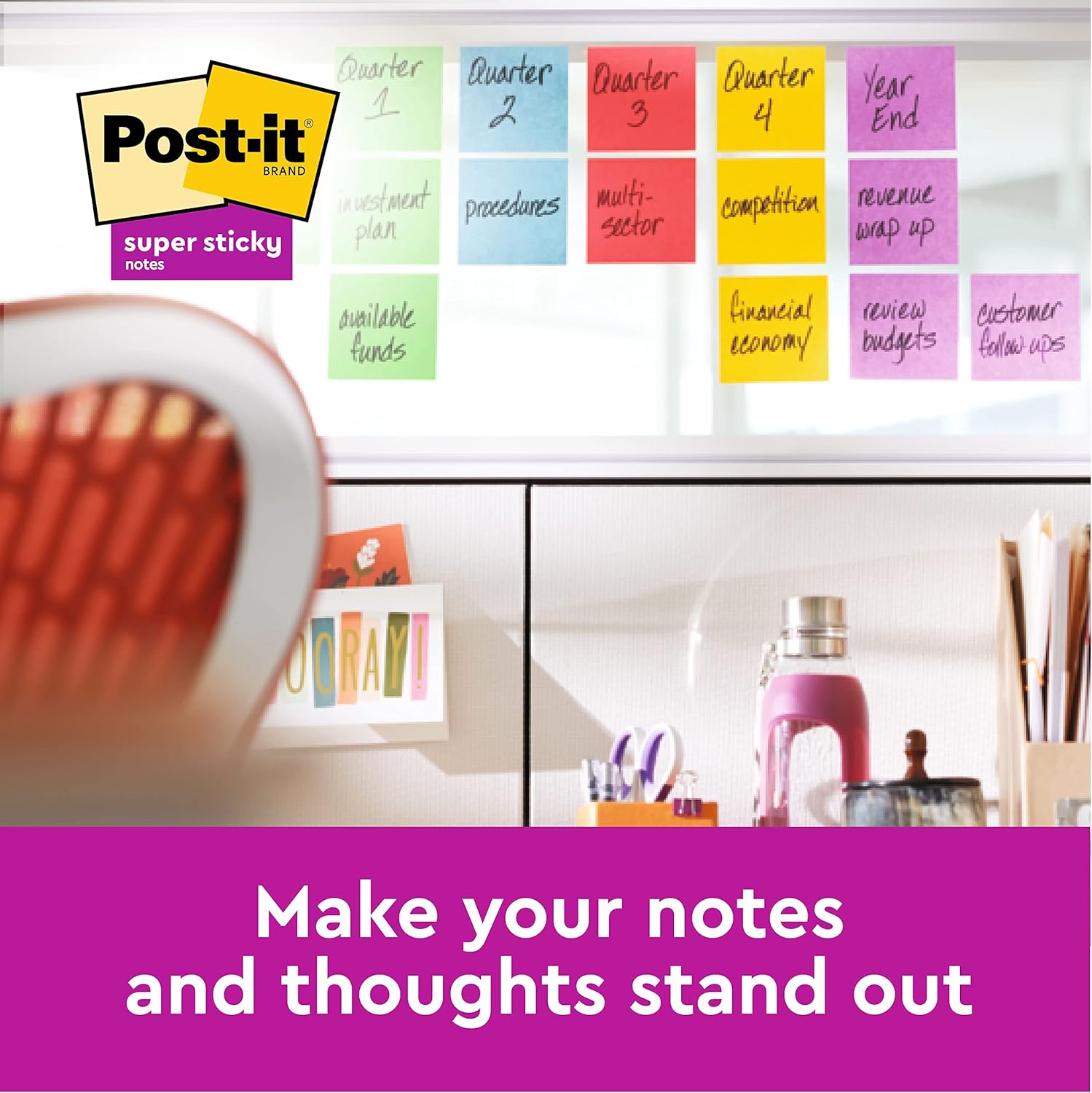 Post-it Super Sticky Notes Playful Color Collection, Pack of 6 Pads, 90 Sheets p 5