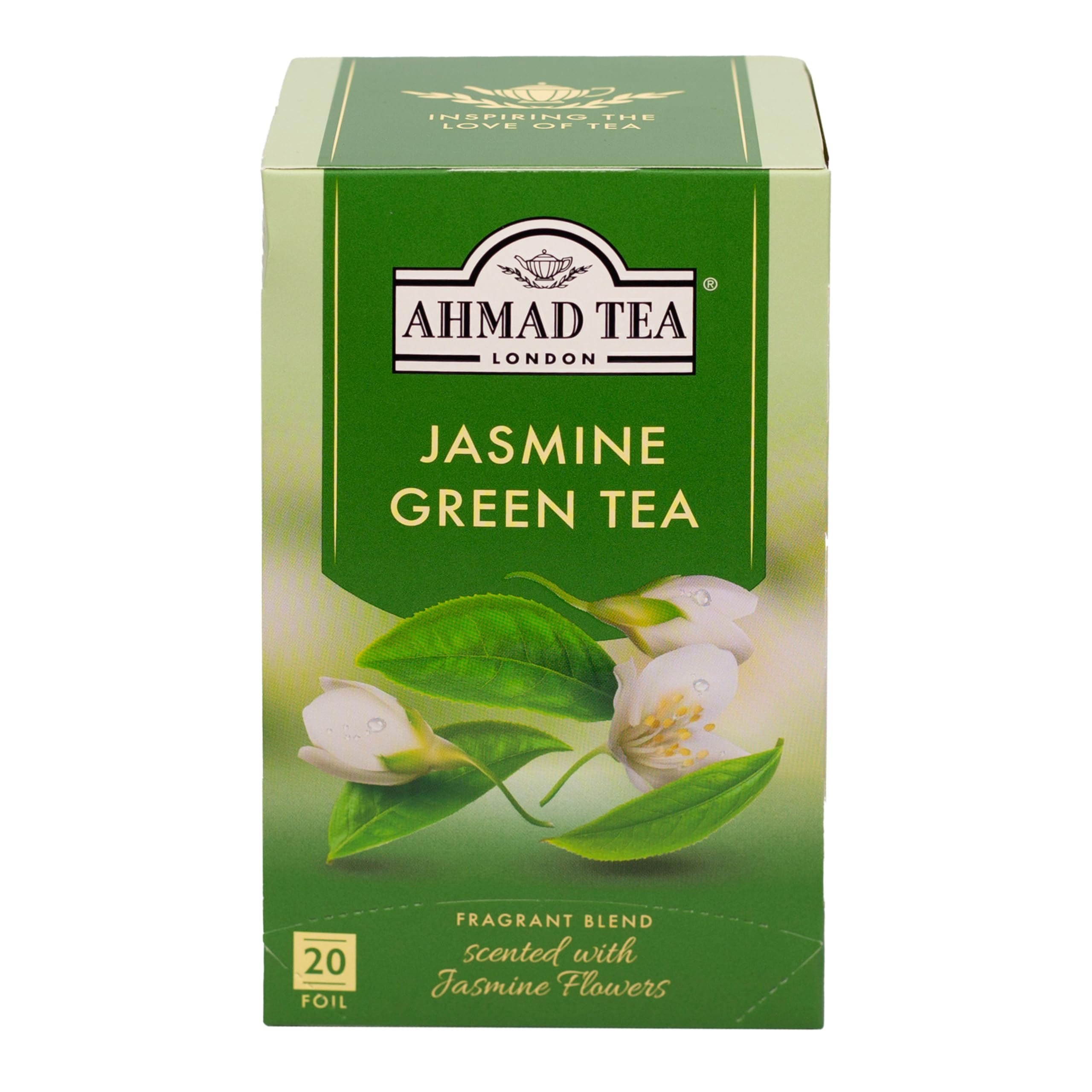 Ahmad Tea Jasmine Green Tea - 20 Teabag Sachets | Award Winning Floral Blend 1