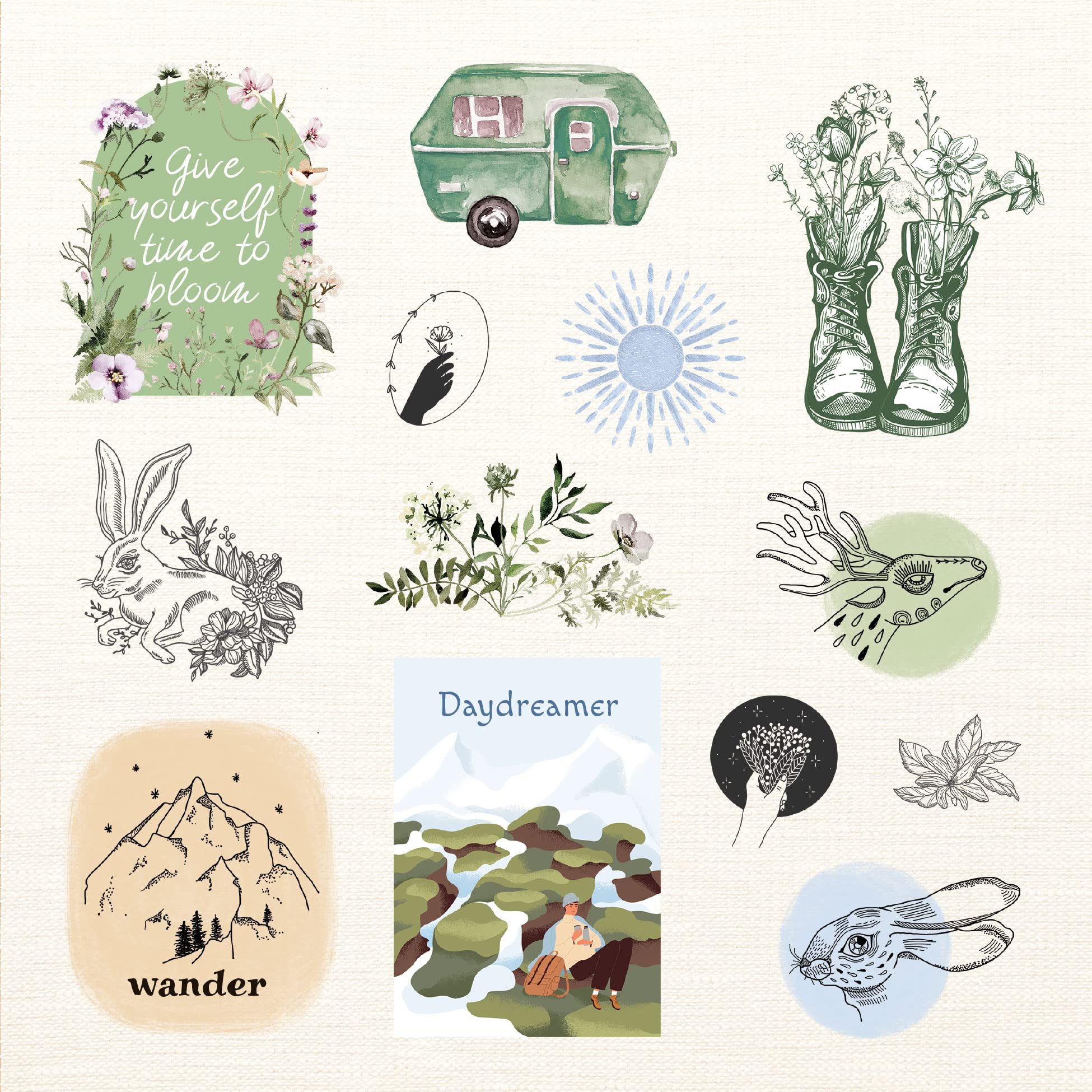 Peter Pauper Press Boho Dreams Sticker Book - Floral, Animal, Decorative Themes | 750 Stickers | Multi-color 7