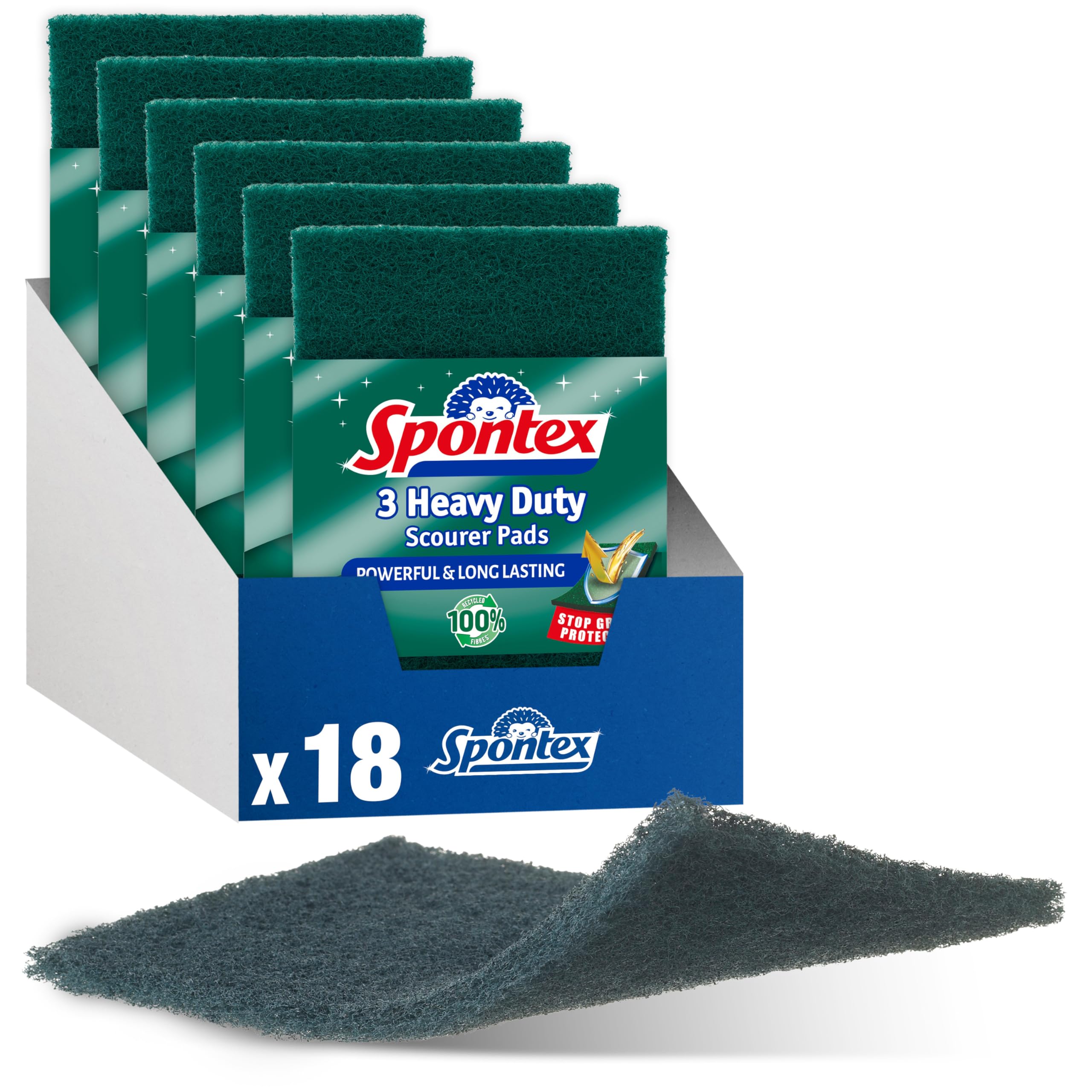 Spontex - Heavy Duty Scourer Pads 3 Pack 1