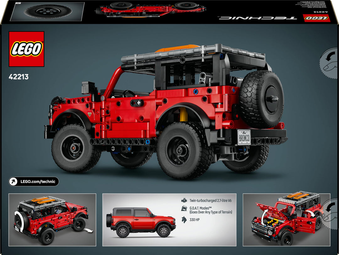 LEGO Technic Ford Bronco SUV Building Kit - Off-Road Vehicle Model with Moving Parts for Ages 9+