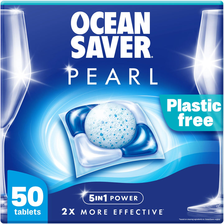 OceanSaver Pearl 5-in-1 Power Eco-Friendly Dishwasher Tablets - Pack of 50