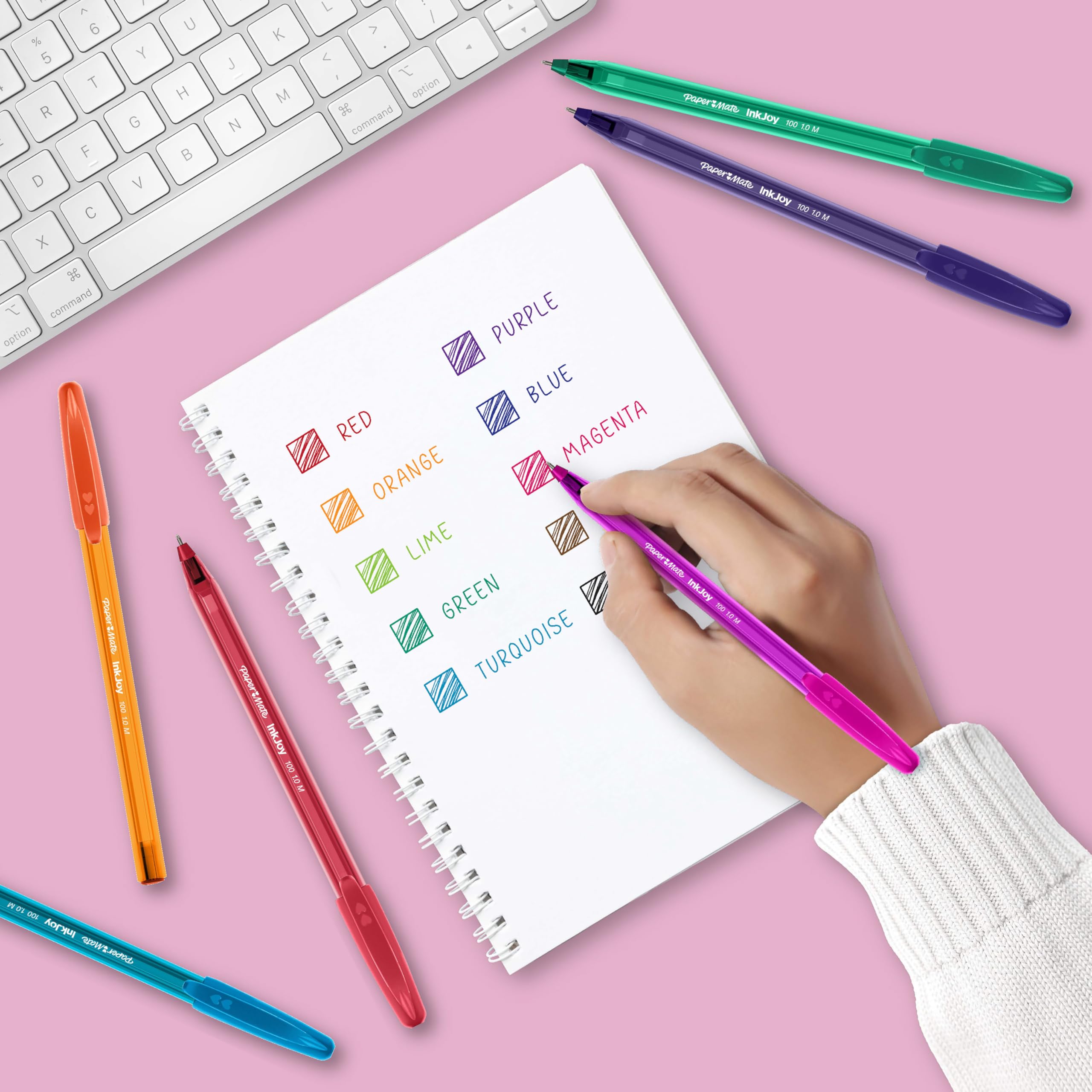 Paper Mate InkJoy 100ST Ballpoint Pens - Medium Point (1.0mm) | 27 Count Assorted Fun Colors 5