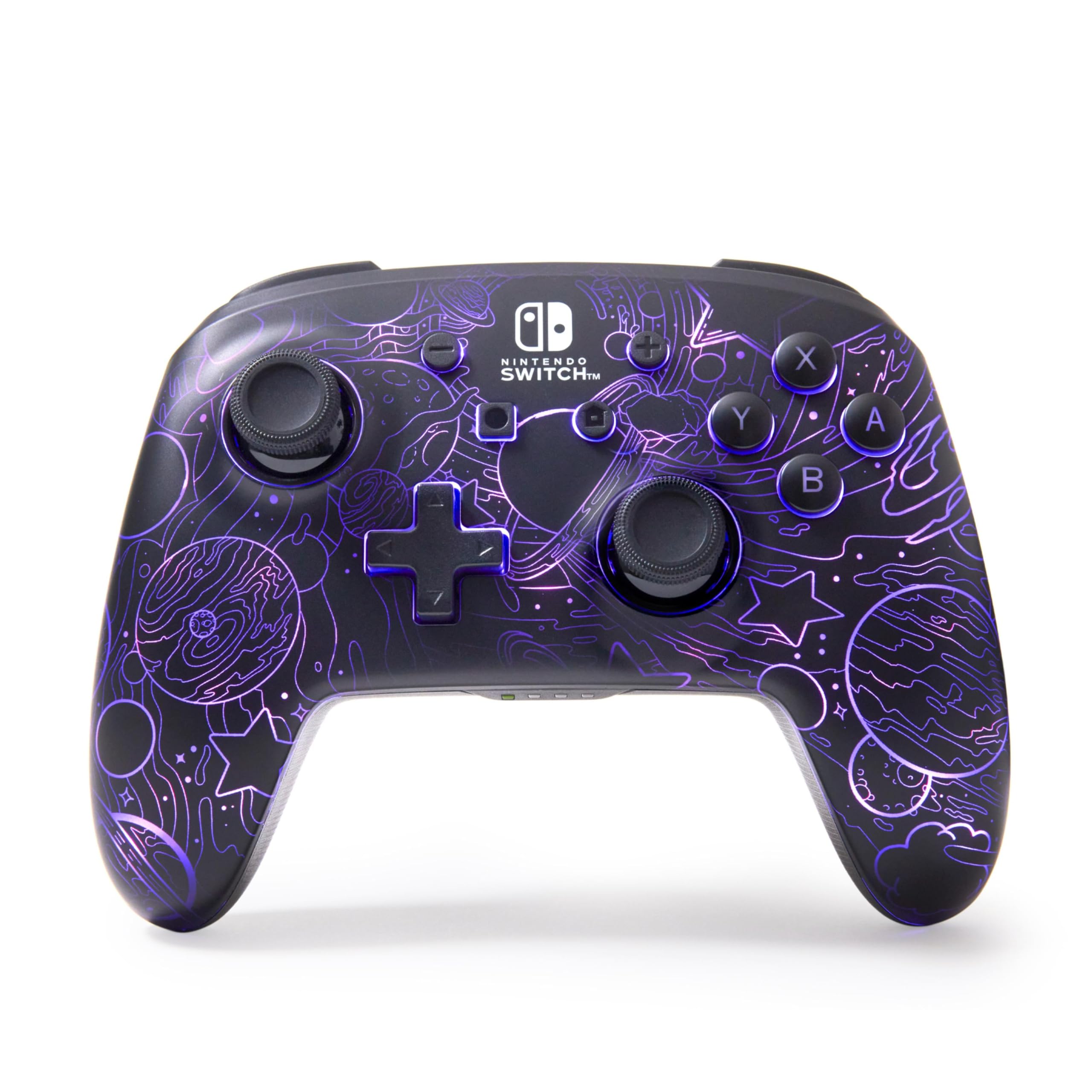 PowerA Enhanced Wireless Controller for Nintendo Switch - Galactic Vortex with Lumectra RGB Lighting, Mappable Buttons, Motion Controls, Officially Licensed