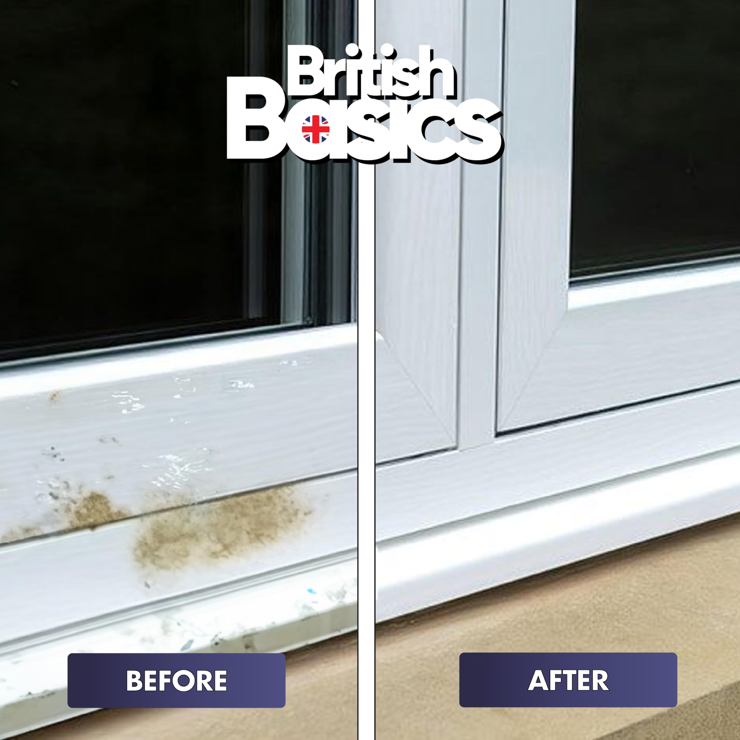 BritishBasics UPVC Cleaner Spray - Streak-Free Shine | 500 ml Unscented Liquid 4