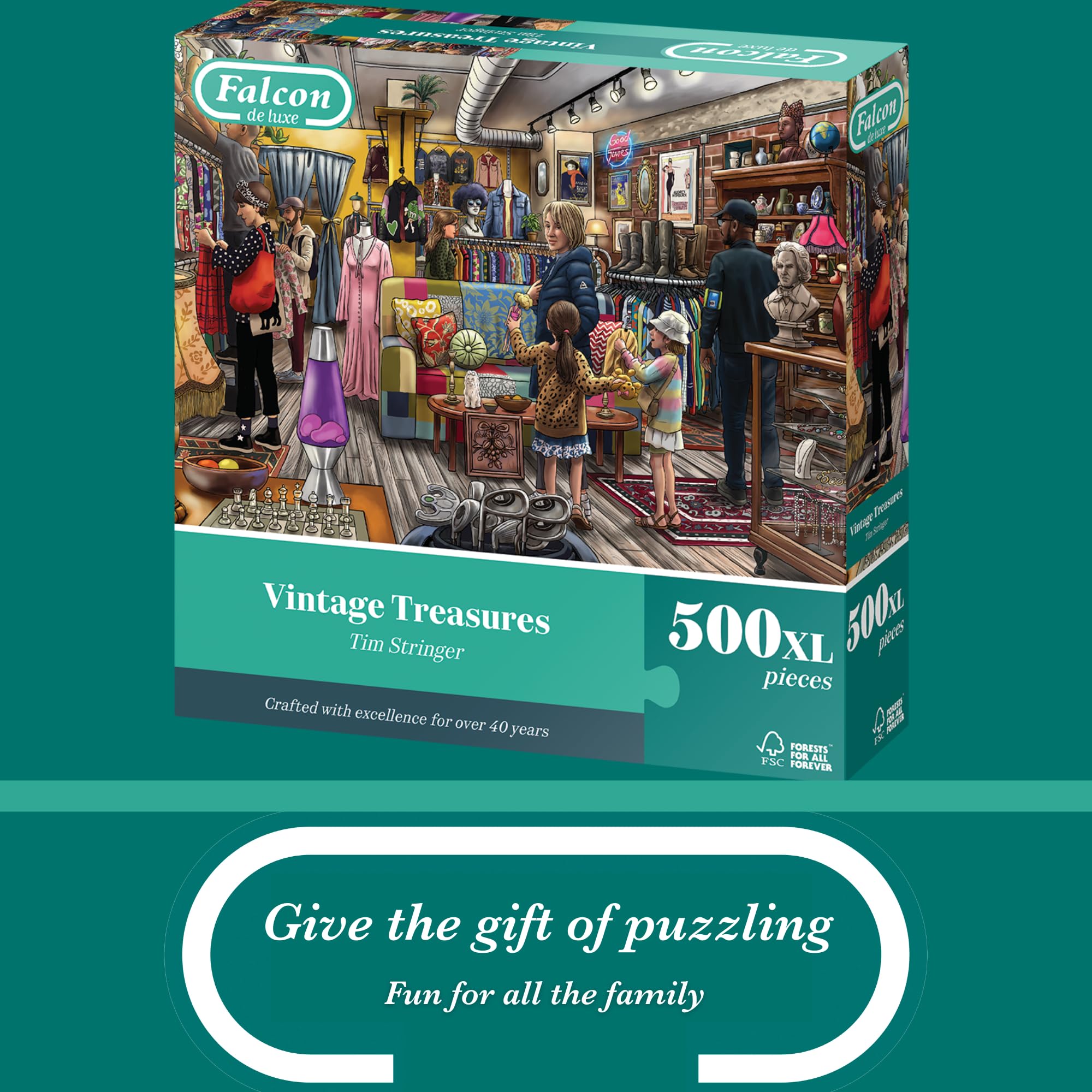 Falcon Vintage Treasures - 500 XL Piece Jigsaw Puzzle for Adults 2