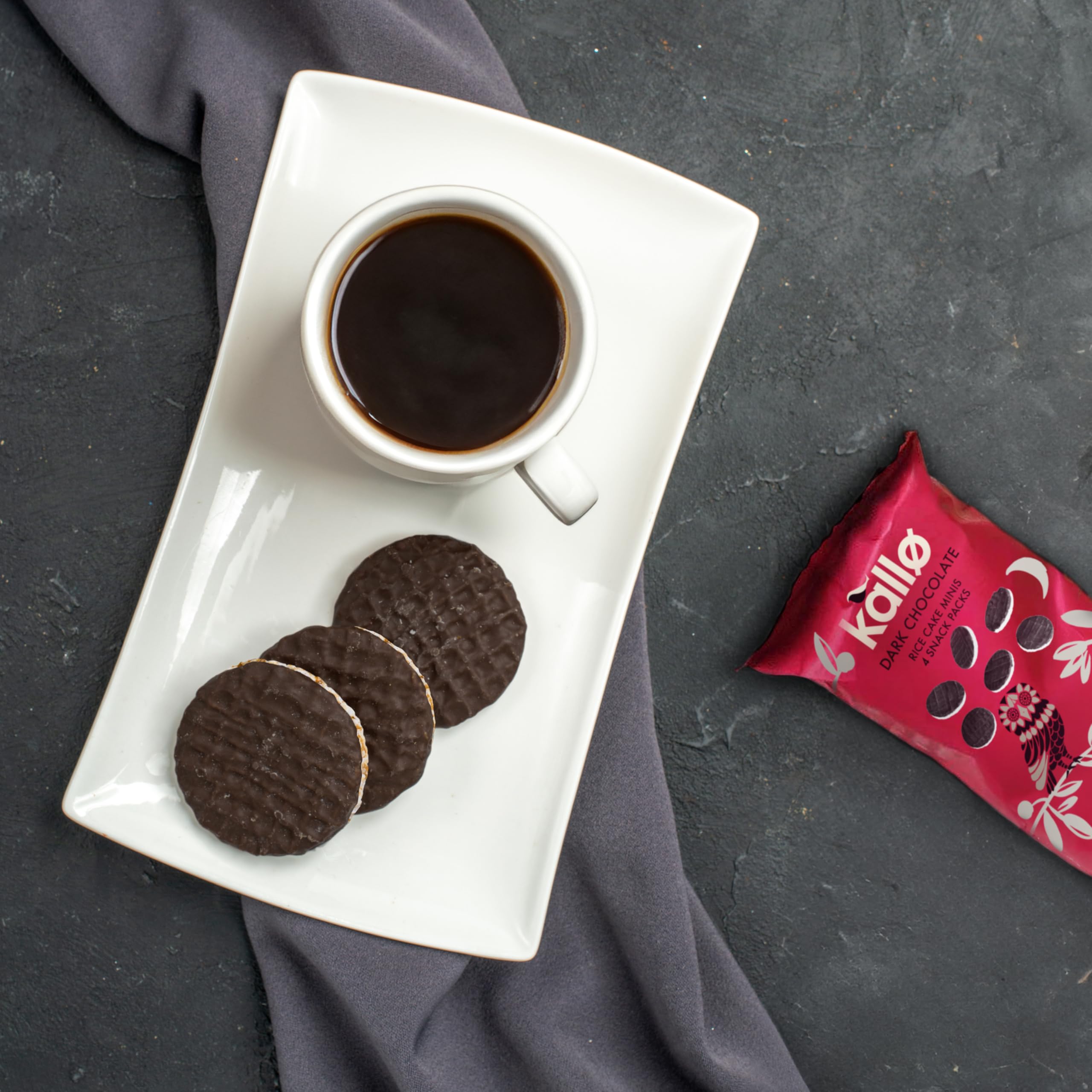 Kallo Dark Chocolate Mini Rice Cakes - Gluten Free, Vegetarian | 9 x 84g Packs 7