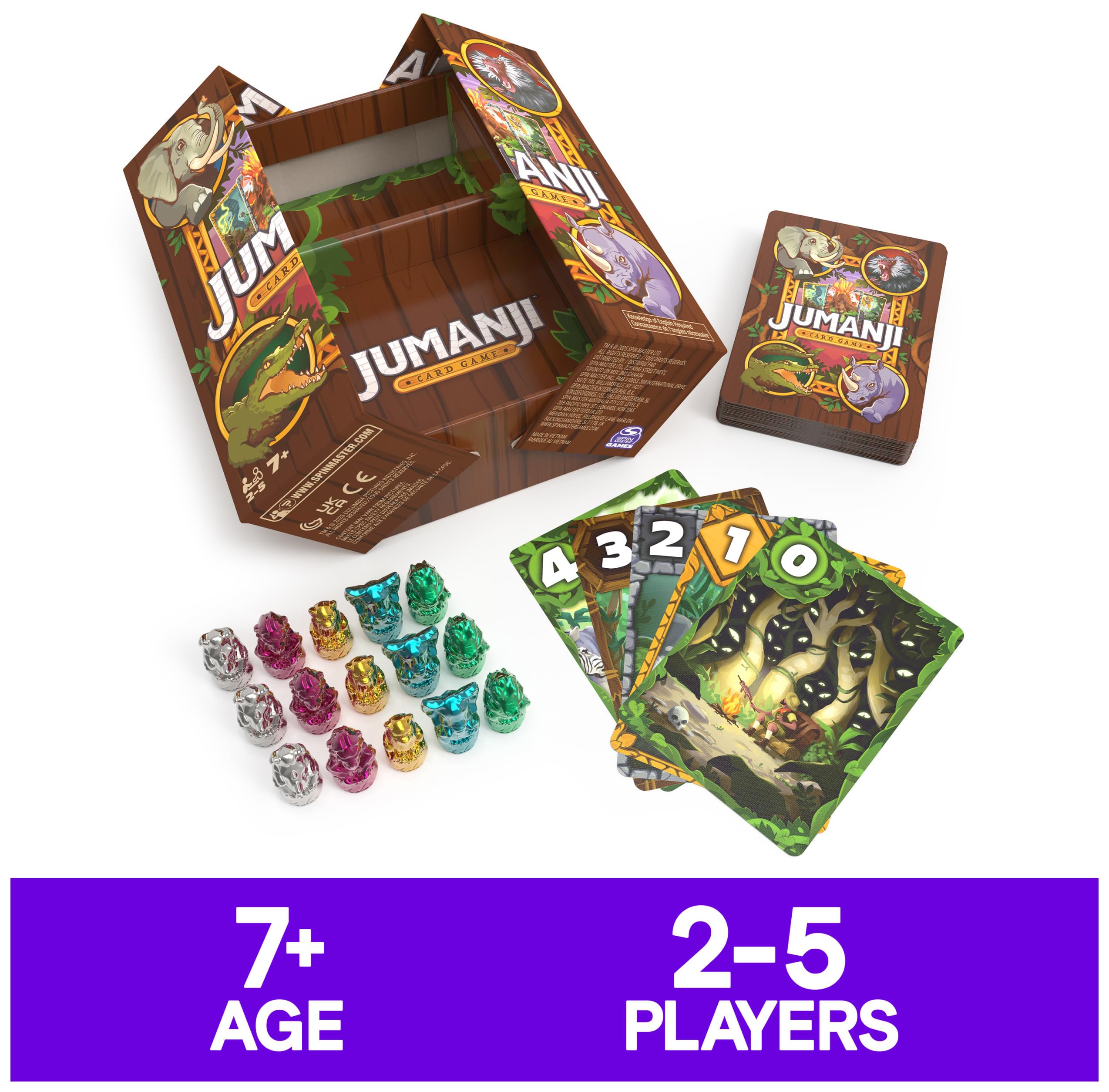 Spin Master Games Jumanji Card Game - Family Card Game for 2-5 Players, Ages 7+ 2