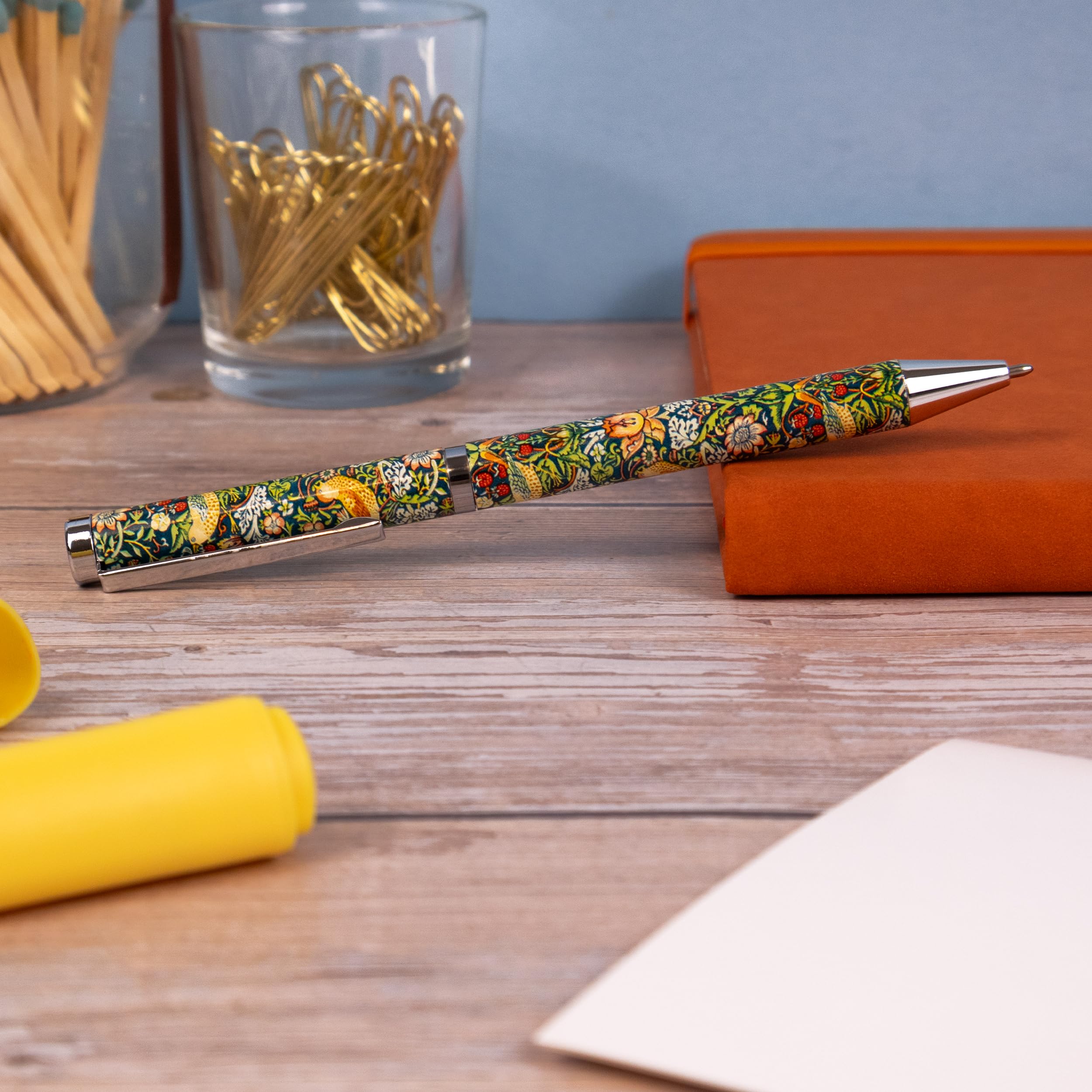 Robert Frederick William Morris Strawberry Thief Ballpoint Pen - Twist Nib, Black Ink | Gift Box Included 4