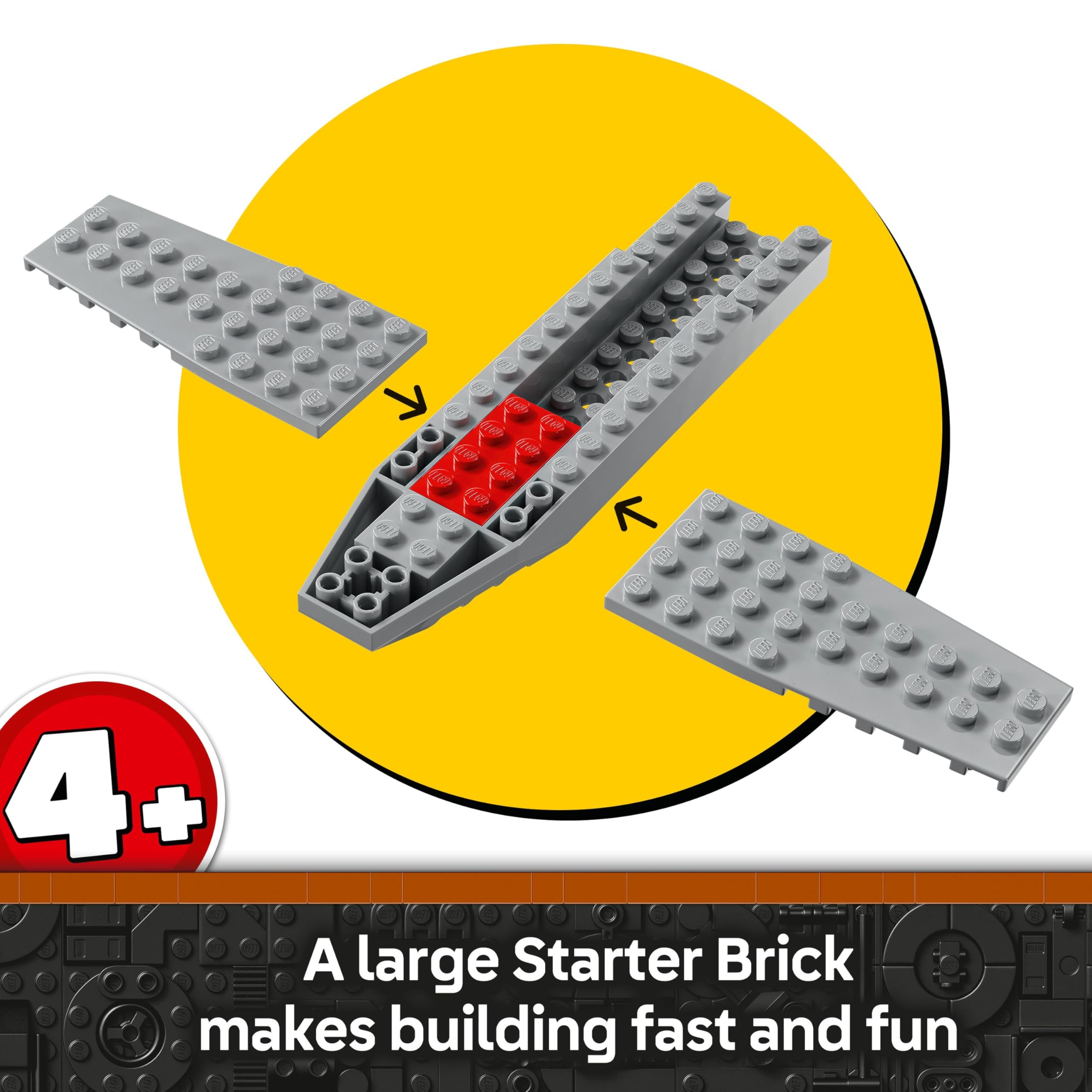 LEGO Star Wars 75410 Mando and Grogu’s N-1 Starfighter Building Toy - 92-Piece Set for Ages 4+ 9