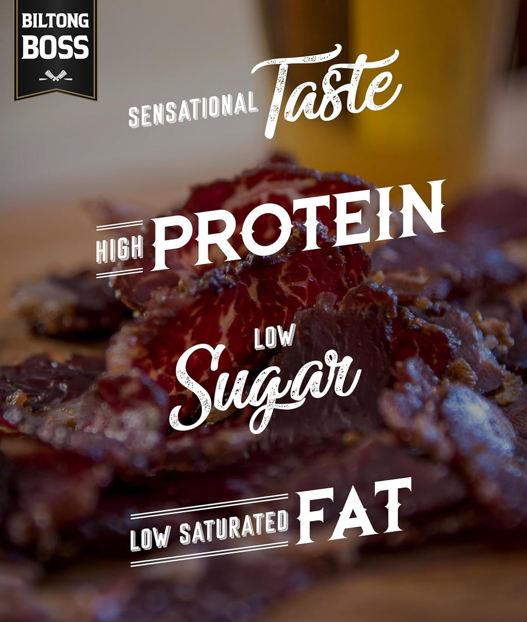 Biltong Boss Original Beef Droewors - Authentic South African Dry Wors, High Protein Meat Snack