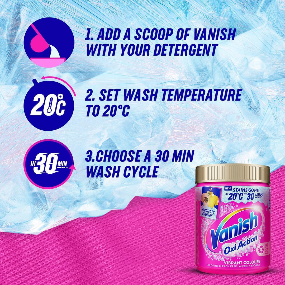 Vanish Gold Oxi Action Stain Remover and Laundry Booster Powder for Colours 1.41kg